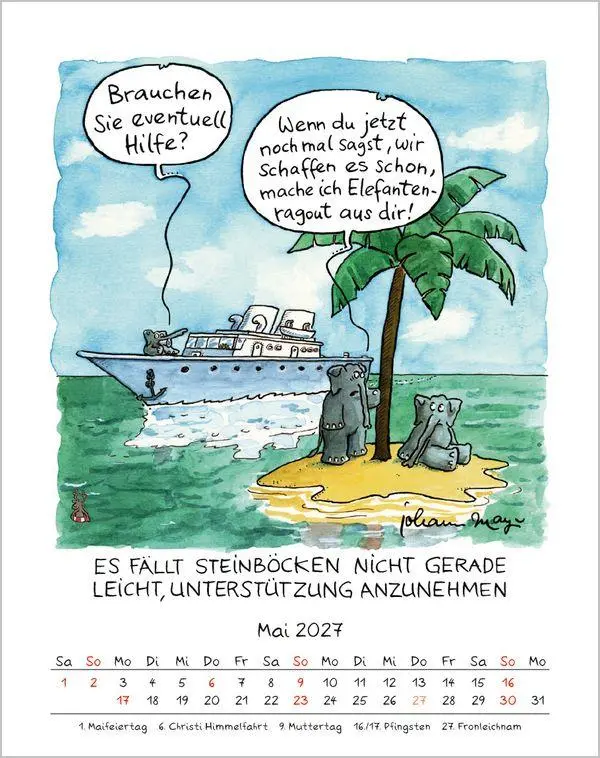 Bild: 9783819300882 | Steinbock 2027 | Verlag Korsch | Kalender | Spiralbindung | 13 S.