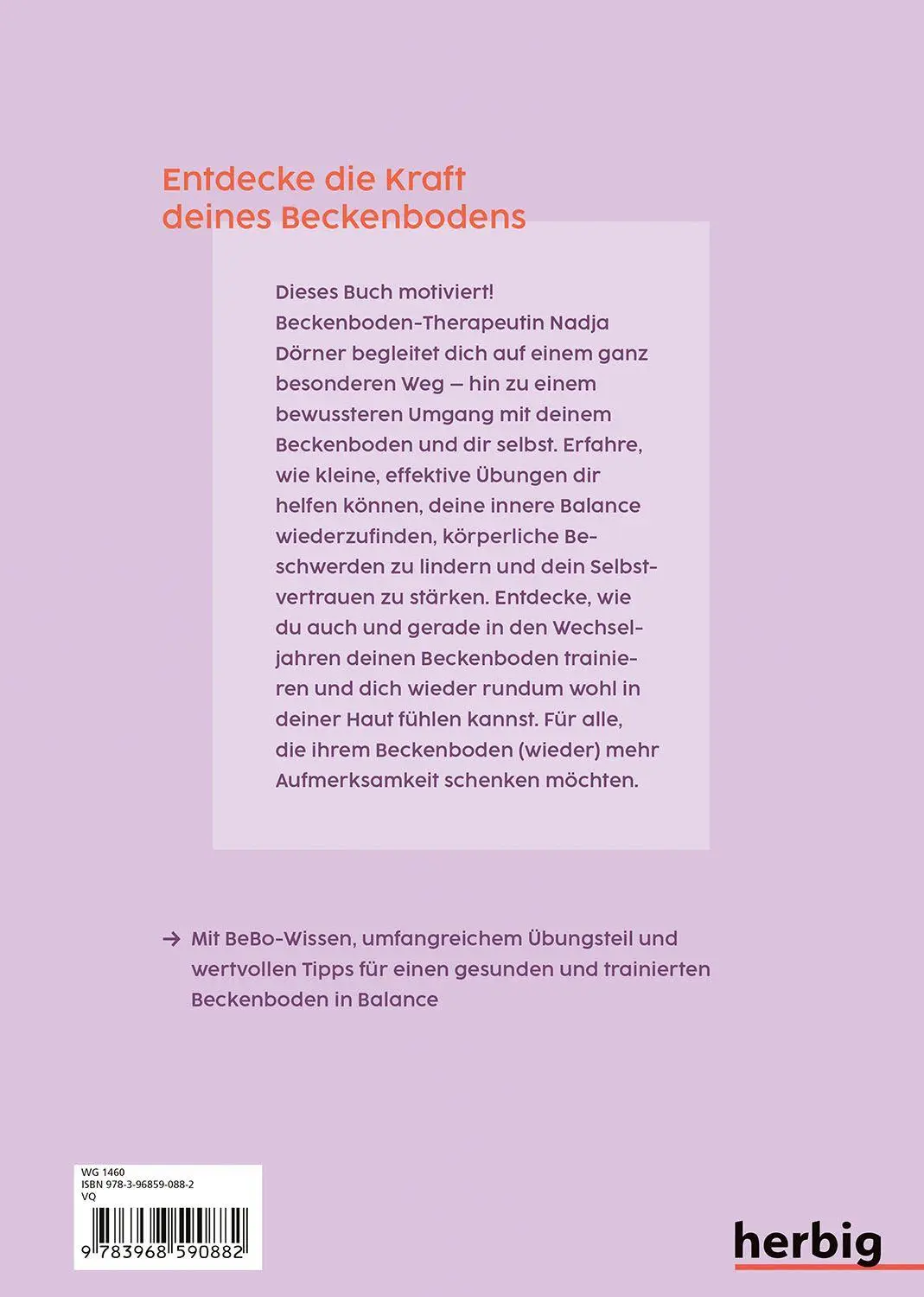 Bild: 9783968590882 | Mein Beckenboden, die Wechseljahre und ich | Nadja Dörner | Buch