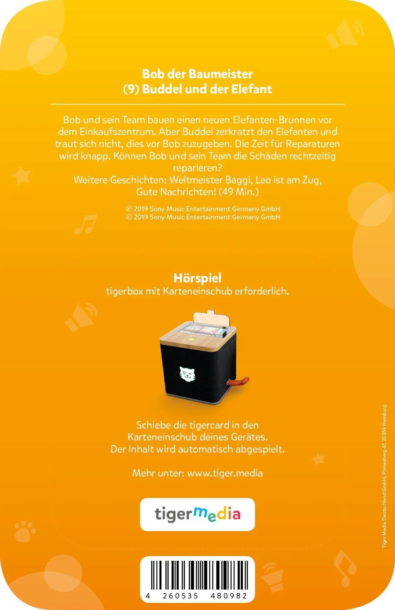 Bild: 4260535480982 | tigercard - Bob der Baumeister - Folge 9: Buddel der Elefant | Deutsch