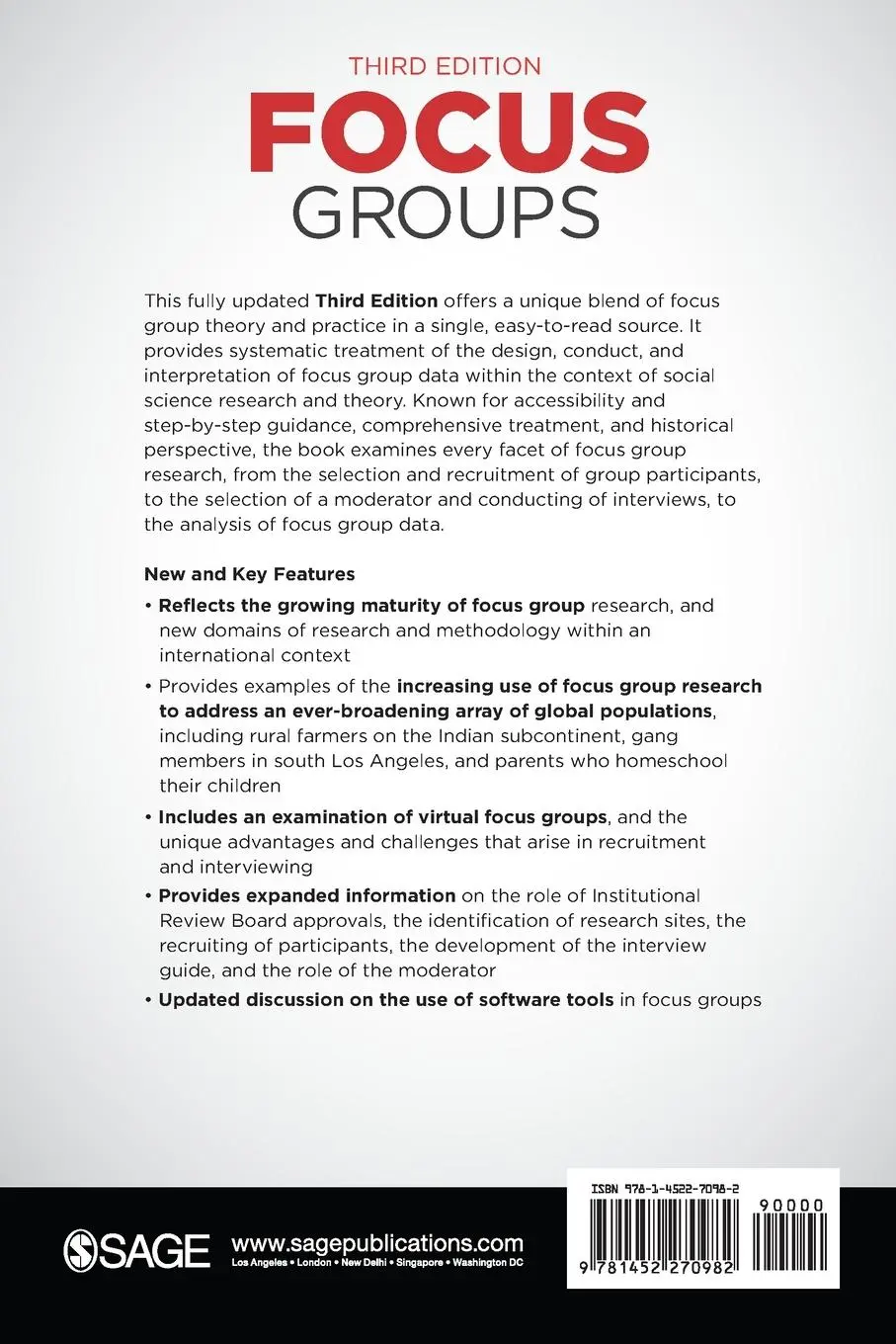 Rückseite: 9781452270982 | Focus Groups | Theory and Practice | David W. Stewart (u. a.) | Buch
