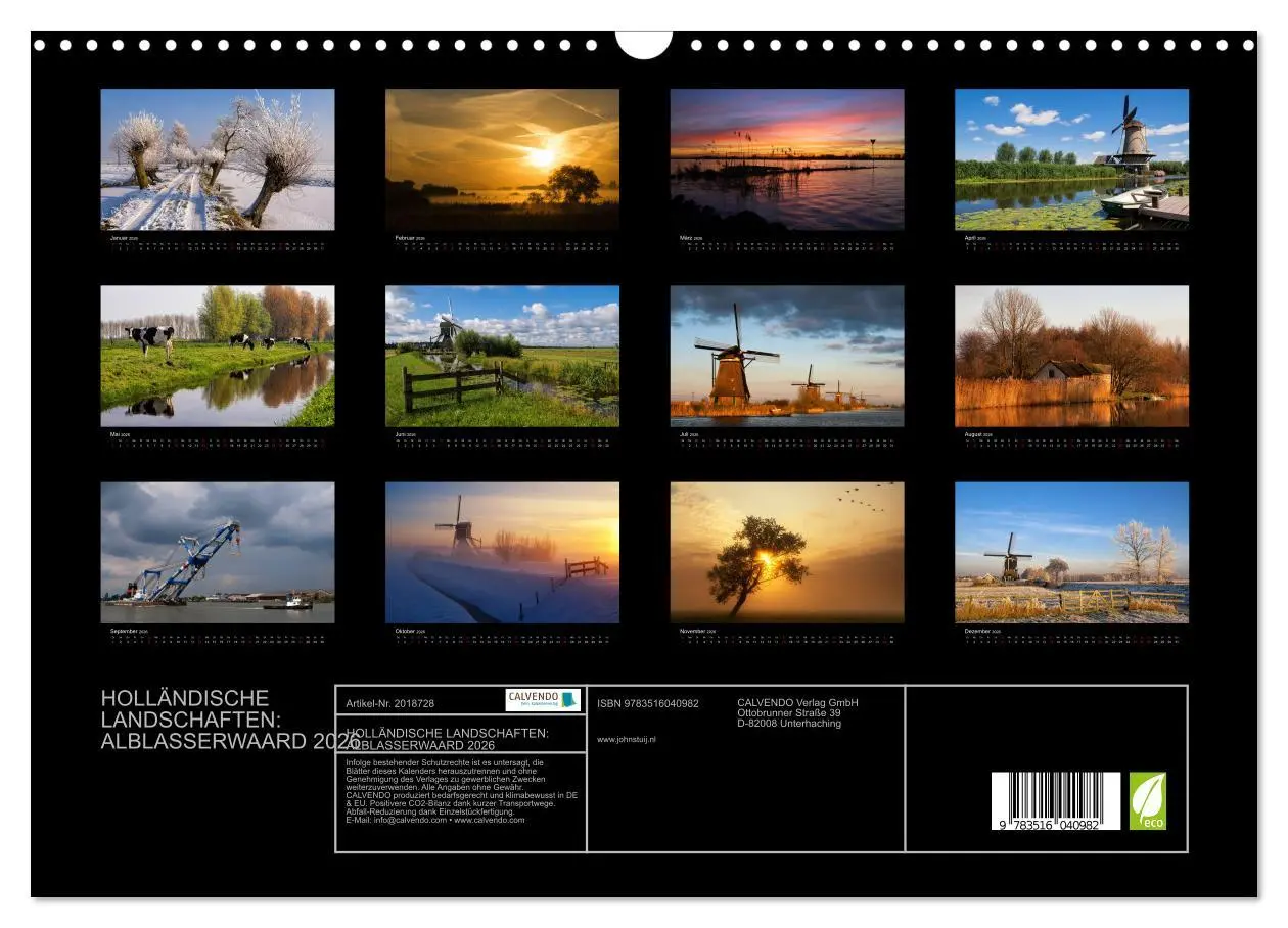 Bild: 9783516040982 | HOLLÄNDISCHE LANDSCHAFTEN: ALBLASSERWAARD 2026 (Wandkalender 2026...