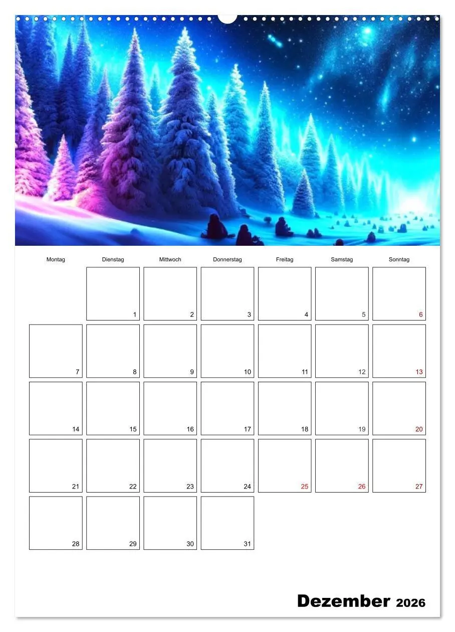 Bild: 9783516280982 | Neonlicht Familienplaner (Wandkalender 2026 DIN A2 hoch), CALVENDO...