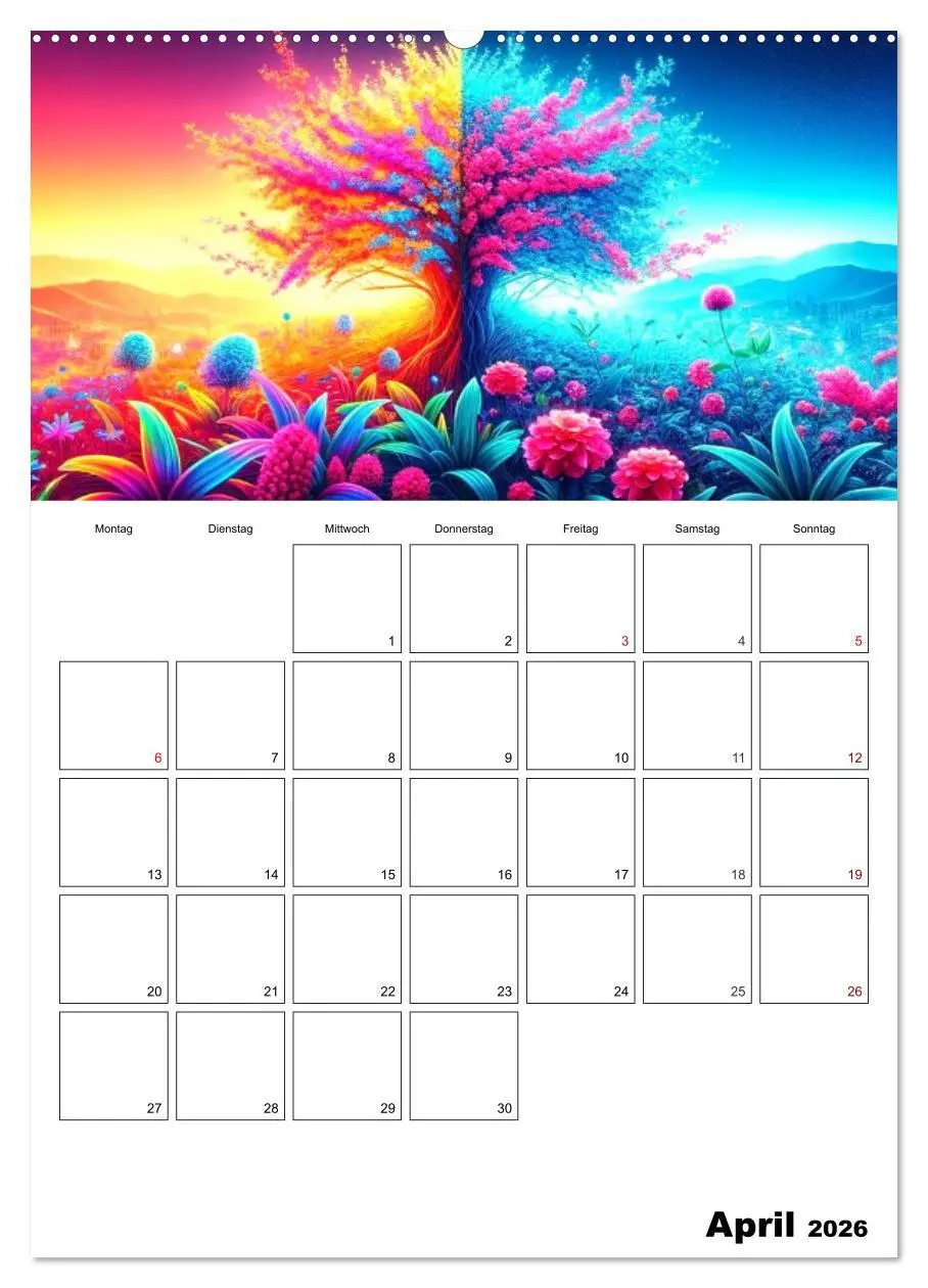 Bild: 9783516280982 | Neonlicht Familienplaner (Wandkalender 2026 DIN A2 hoch), CALVENDO...