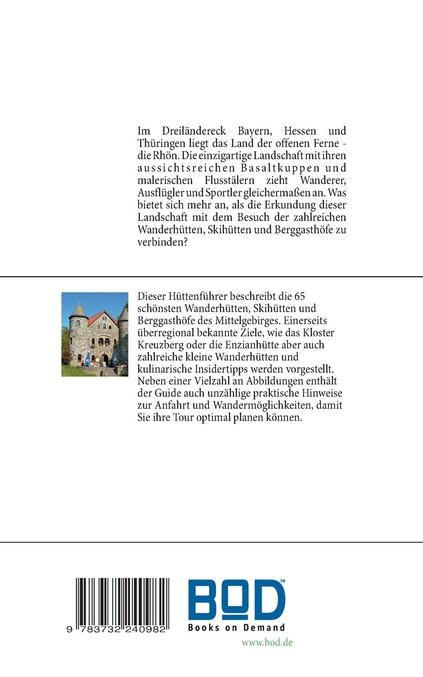 Rückseite: 9783732240982 | Hüttenführer Rhön | Christopher Pfaff | Taschenbuch | 136 S. | Deutsch
