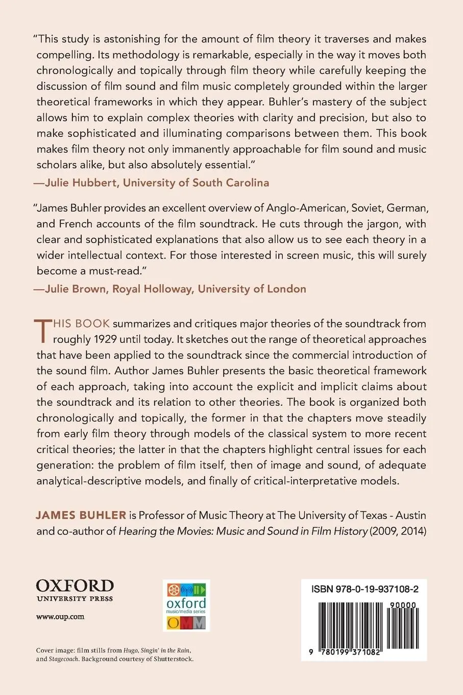 Rückseite: 9780199371082 | Theories of the Soundtrack | James Buhler | Taschenbuch | Englisch