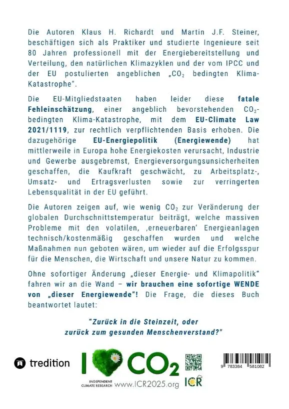 Rückseite: 9783384581082 | EU-Klimawahnsinn-Exklusiv zurück in die Steinzeit | Richardt (u. a.)