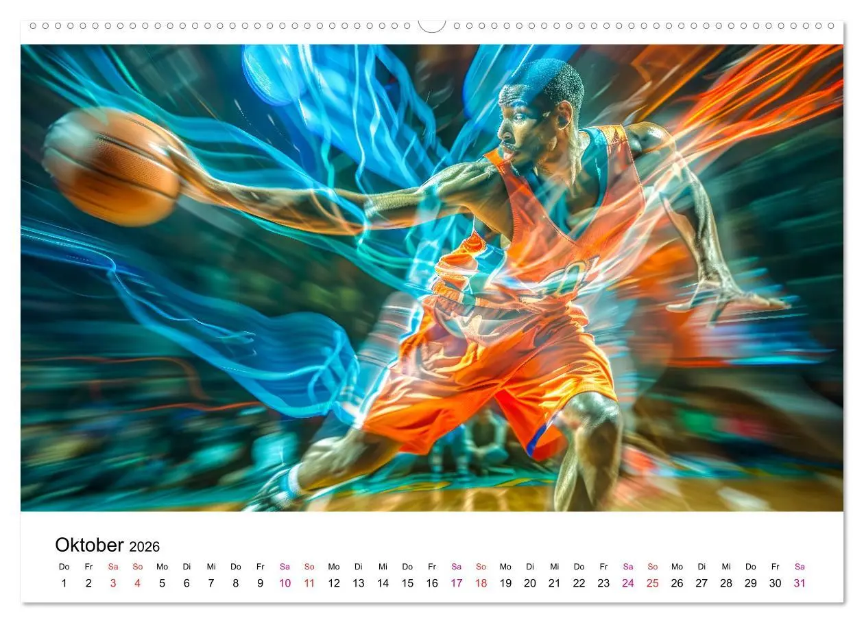 Bild: 9783457391082 | Basketball Erlebnisse (Wandkalender 2026 DIN A2 quer), CALVENDO...