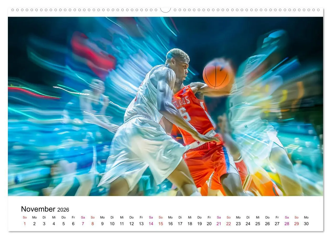Bild: 9783457391082 | Basketball Erlebnisse (Wandkalender 2026 DIN A2 quer), CALVENDO...