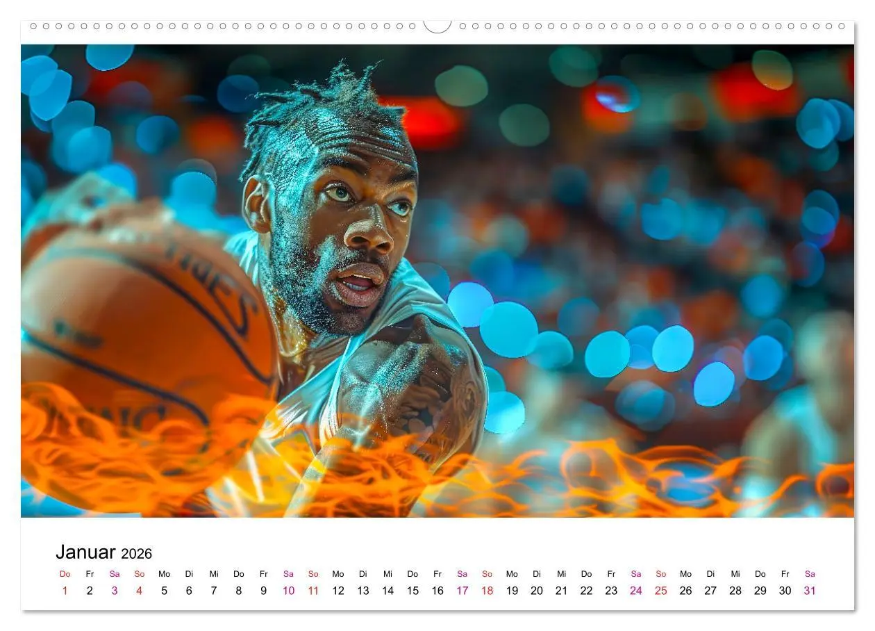 Bild: 9783457391082 | Basketball Erlebnisse (Wandkalender 2026 DIN A2 quer), CALVENDO...