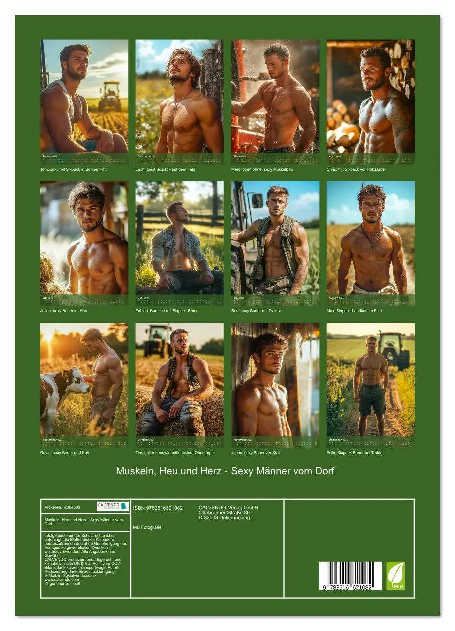 Bild: 9783516621082 | Muskeln, Heu und Herz - Sexy Männer vom Dorf (hochwertiger Premium...