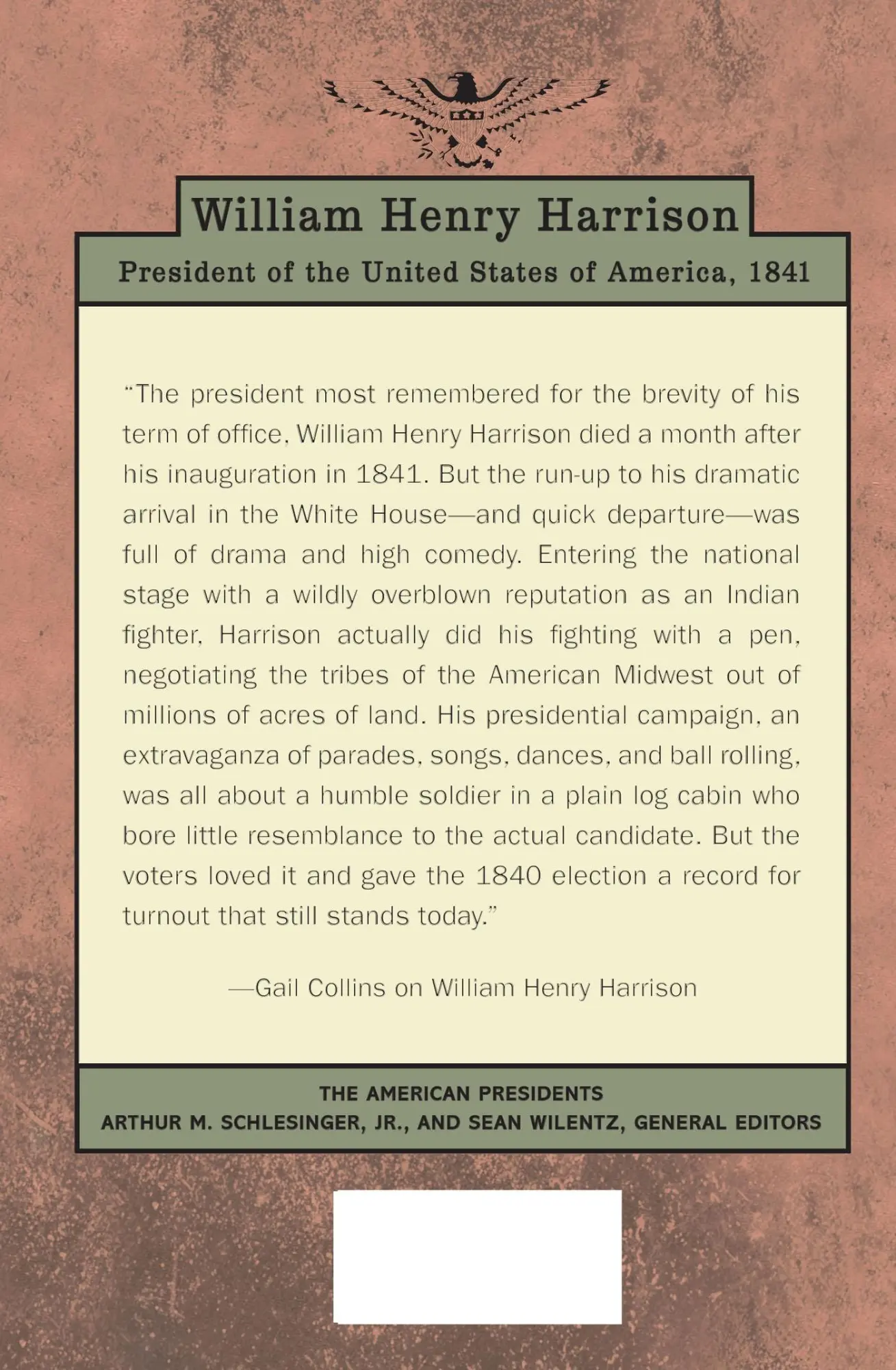 Rückseite: 9780805091182 | William Henry Harrison | Gail Collins | Buch | Englisch | 2012