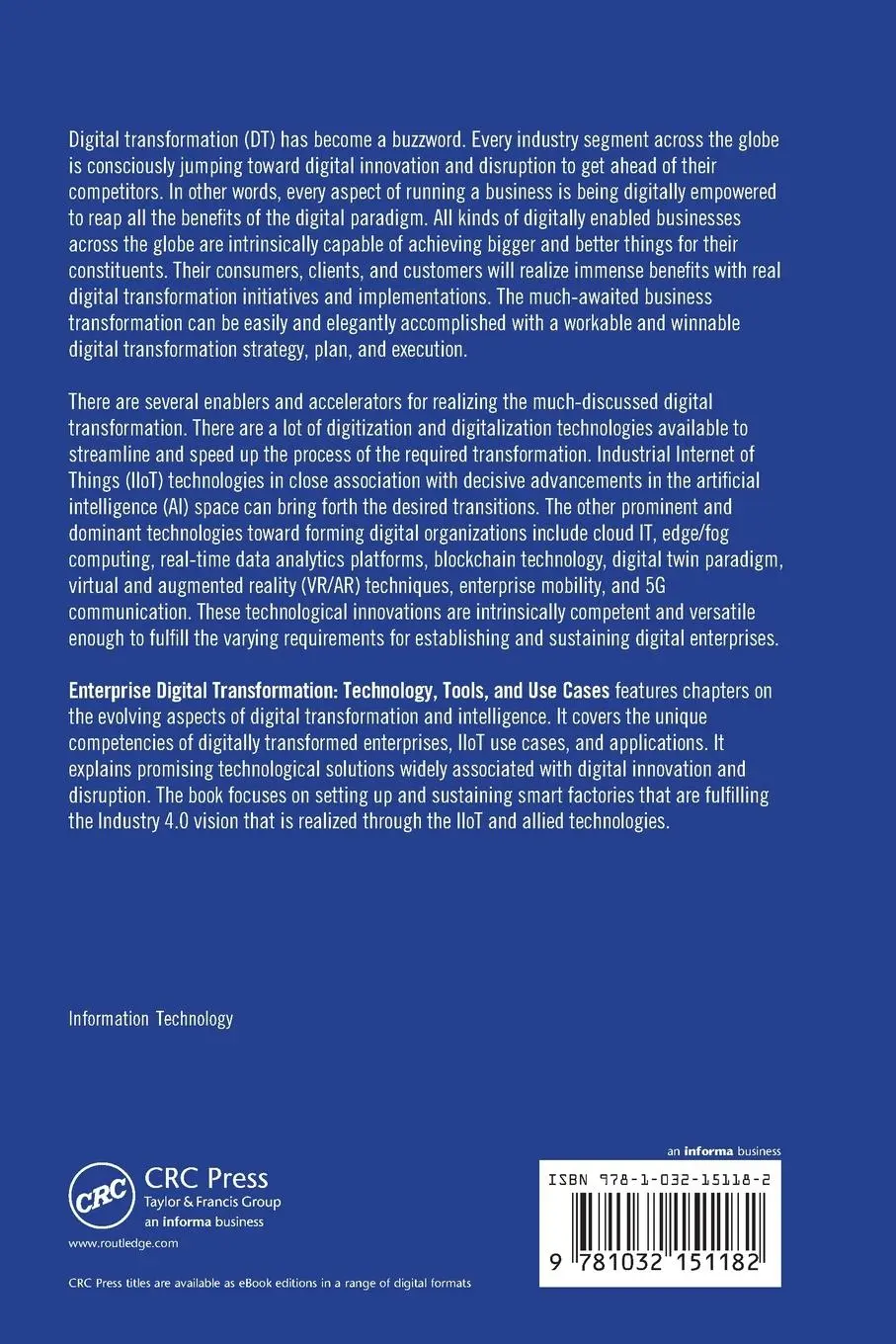 Rückseite: 9781032151182 | Enterprise Digital Transformation | Technology, Tools, and Use Cases