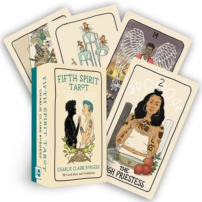 Cover: 9781401971182 | Fifth Spirit Tarot | A 78-Card Deck and Guidebook | Burgess | Box