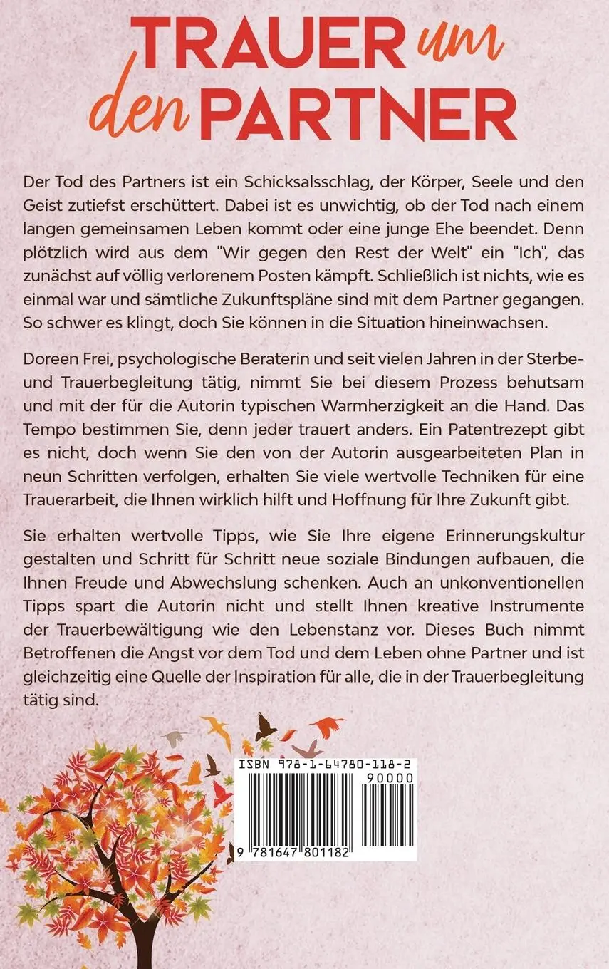 Rückseite: 9781647801182 | Trauer um den Partner | Doreen Frei | Buch | 2020 | Dorindt Medien