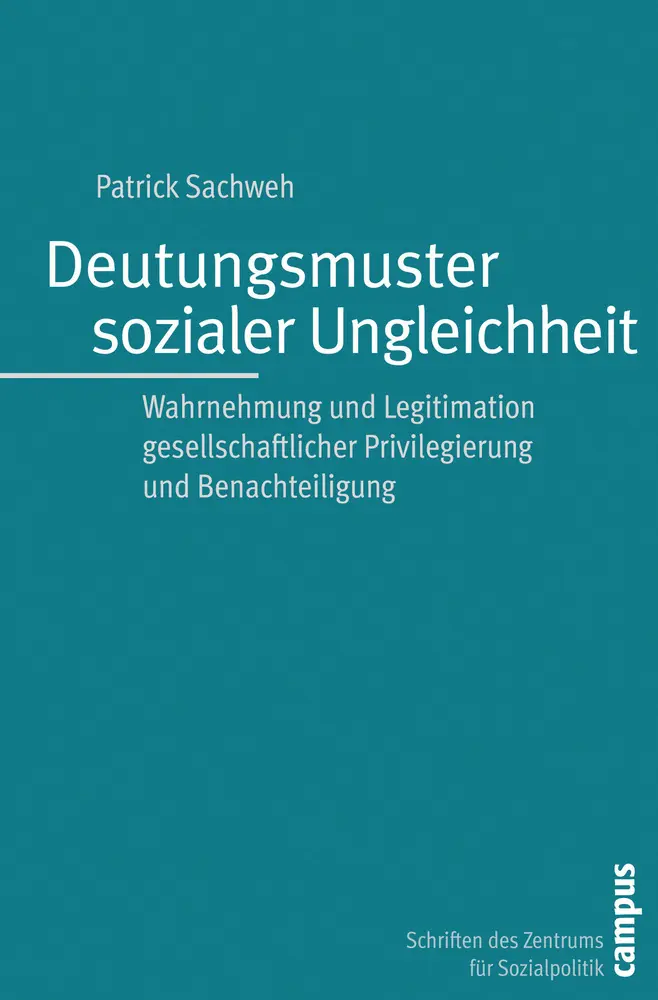 Cover: 9783593391182 | Deutungsmuster sozialer Ungleichheit | Patrick Sachweh | Taschenbuch