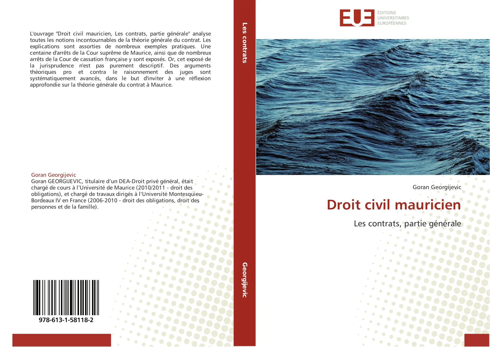 Cover: 9786131581182 | Droit civil mauricien | Les contrats, partie générale | Georgijevic