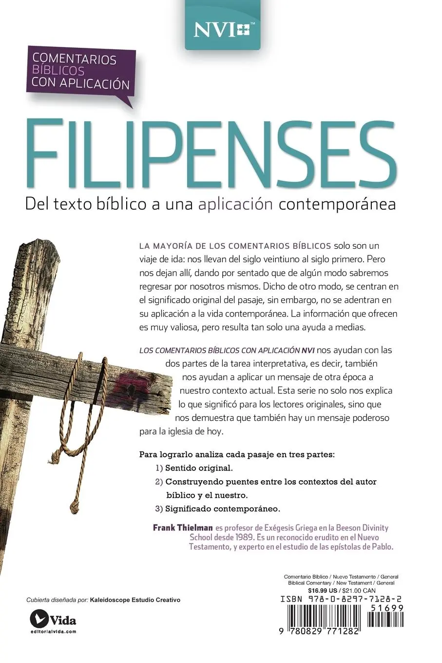 Rückseite: 9780829771282 | Comentario bíblico con aplicación NVI Filipenses | Frank S. Thielman