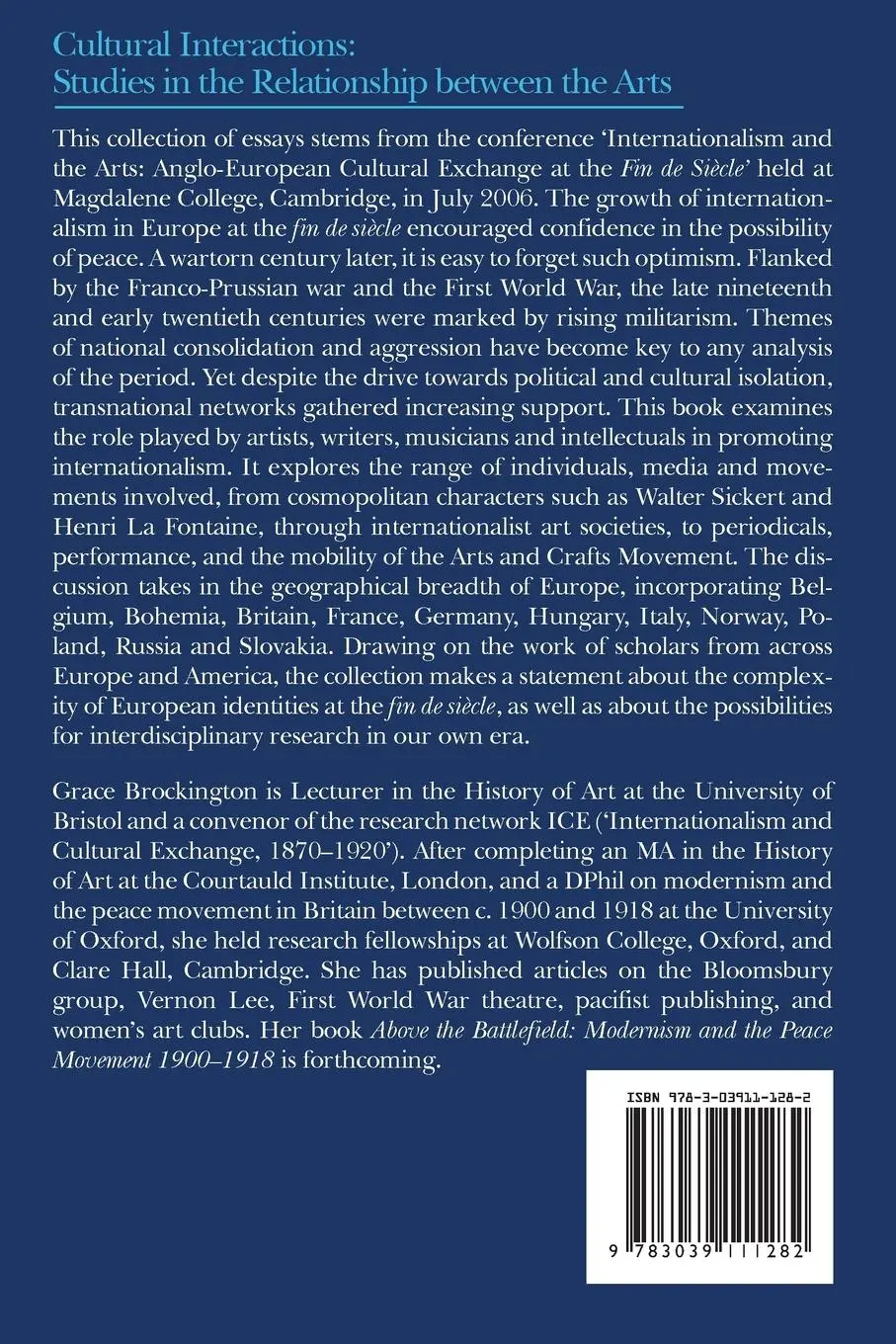 Rückseite: 9783039111282 | Internationalism and the Arts in Britain and Europe at the "Fin de...