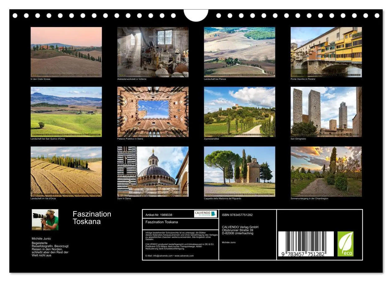 Bild: 9783457751282 | Faszination Toskana (Wandkalender 2026 DIN A4 quer), CALVENDO...