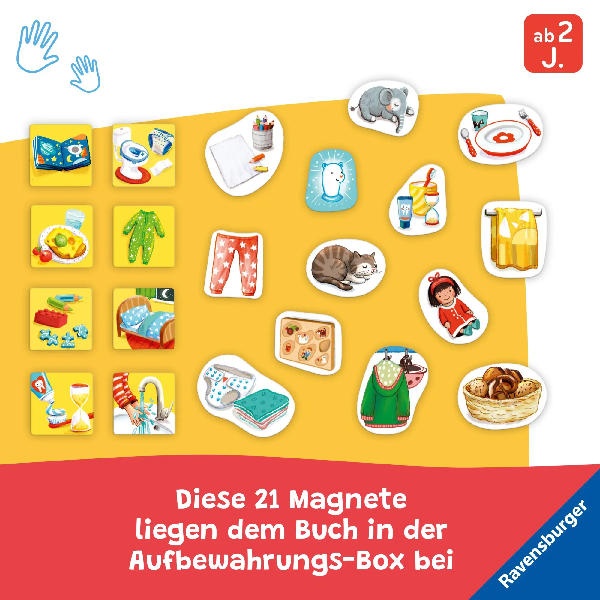 Bild: 9783473421282 | Mein großes Magnetbuch - Das machen wir am Abend | Mit 21 Magneten