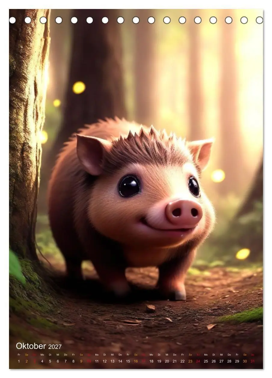 Bild: 9783569241282 | Tiere im Zauberwald (Tischkalender 2027 DIN A5 hoch), CALVENDO...