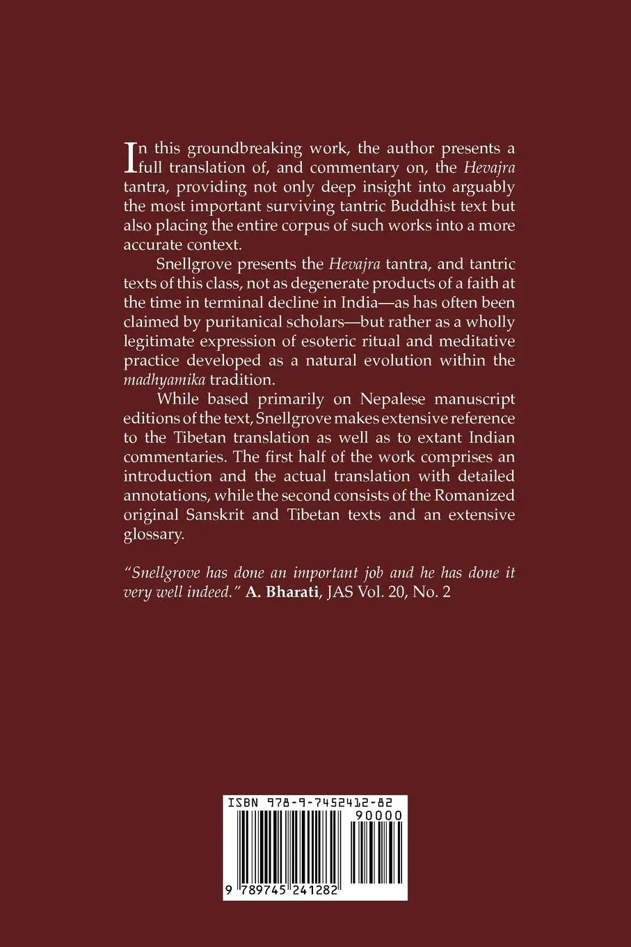 Rückseite: 9789745241282 | The Hevajra Tantra | A Critical Study | David Snellgrove | Taschenbuch
