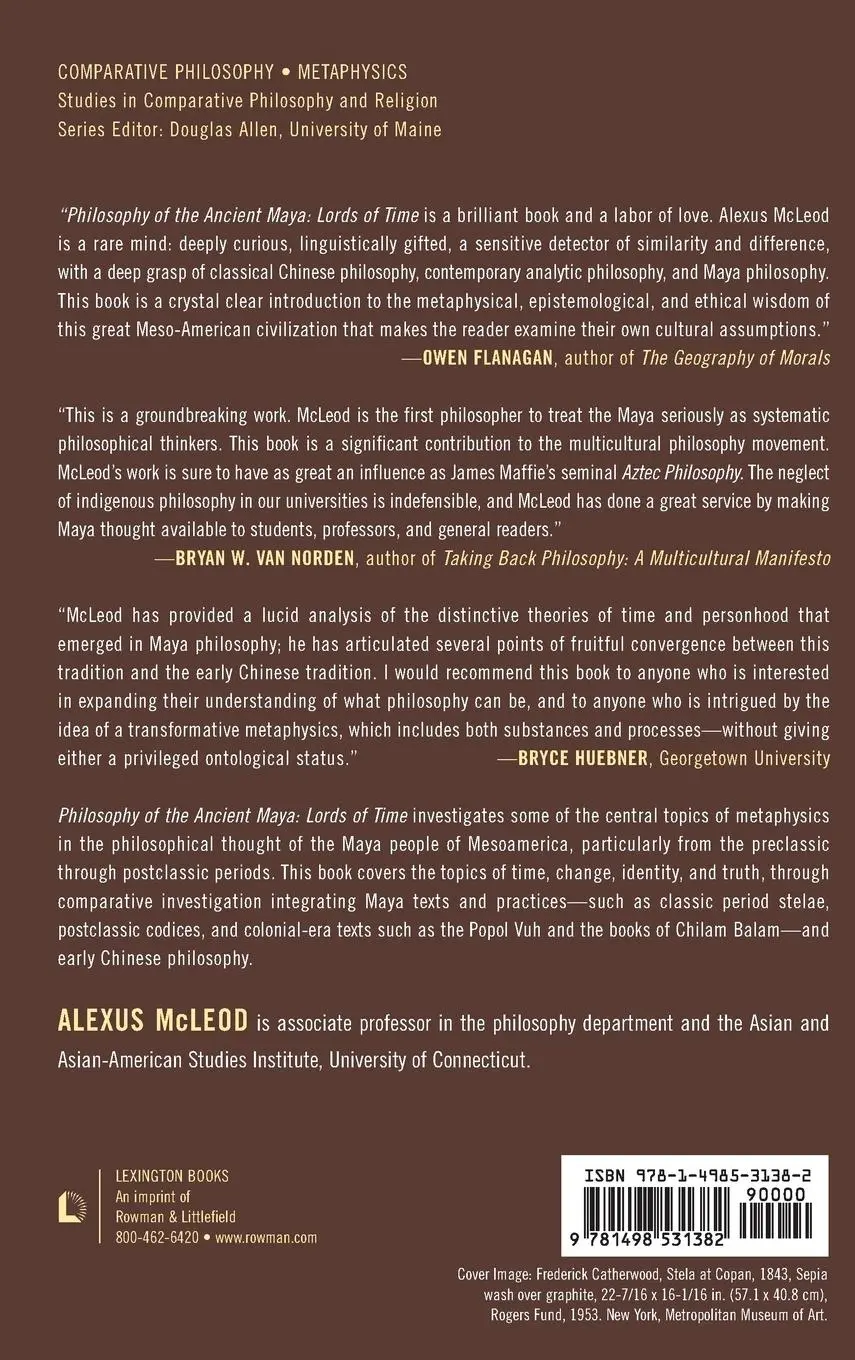 Rückseite: 9781498531382 | Philosophy of the Ancient Maya | Lords of Time | Alexus Mcleod | Buch