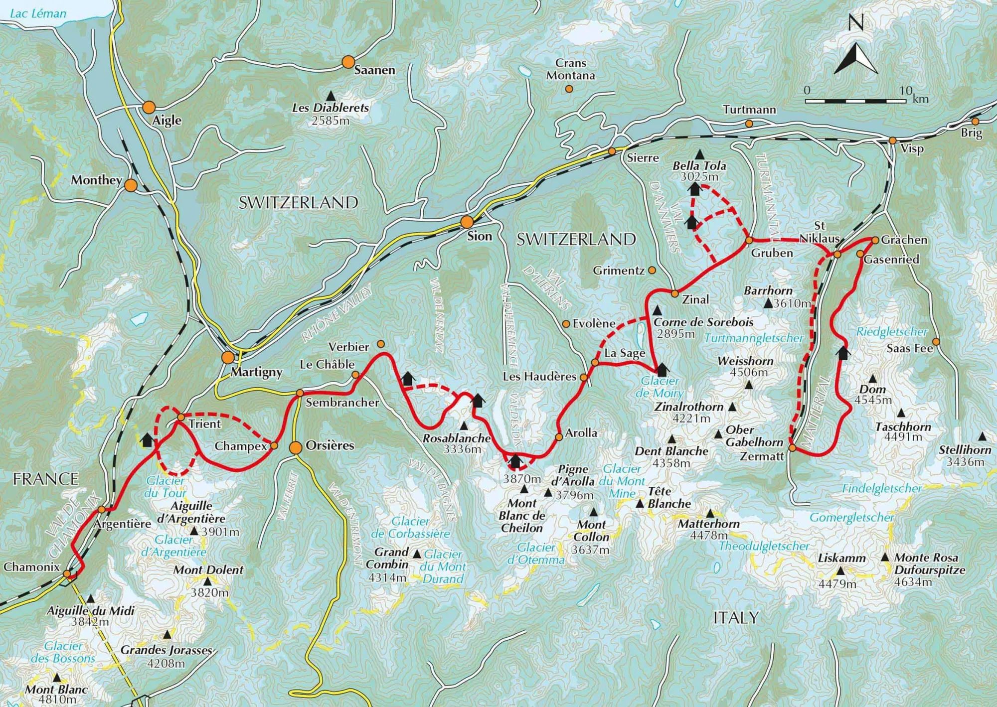 Bild: 9781786311382 | Trekking Chamonix to Zermatt | The Classic Walker's Haute Route | Buch