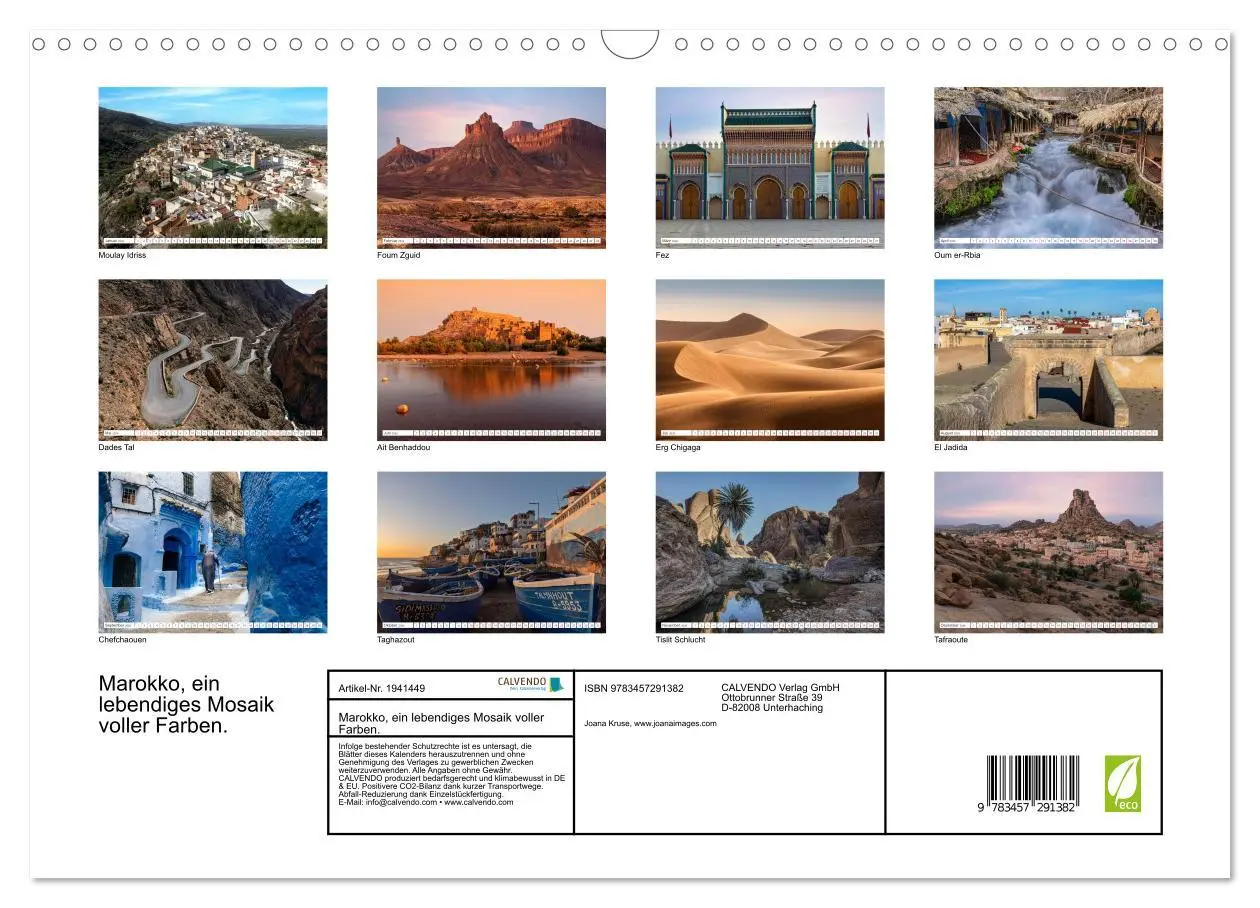 Bild: 9783457291382 | Marokko, ein lebendiges Mosaik voller Farben. (Wandkalender 2026...