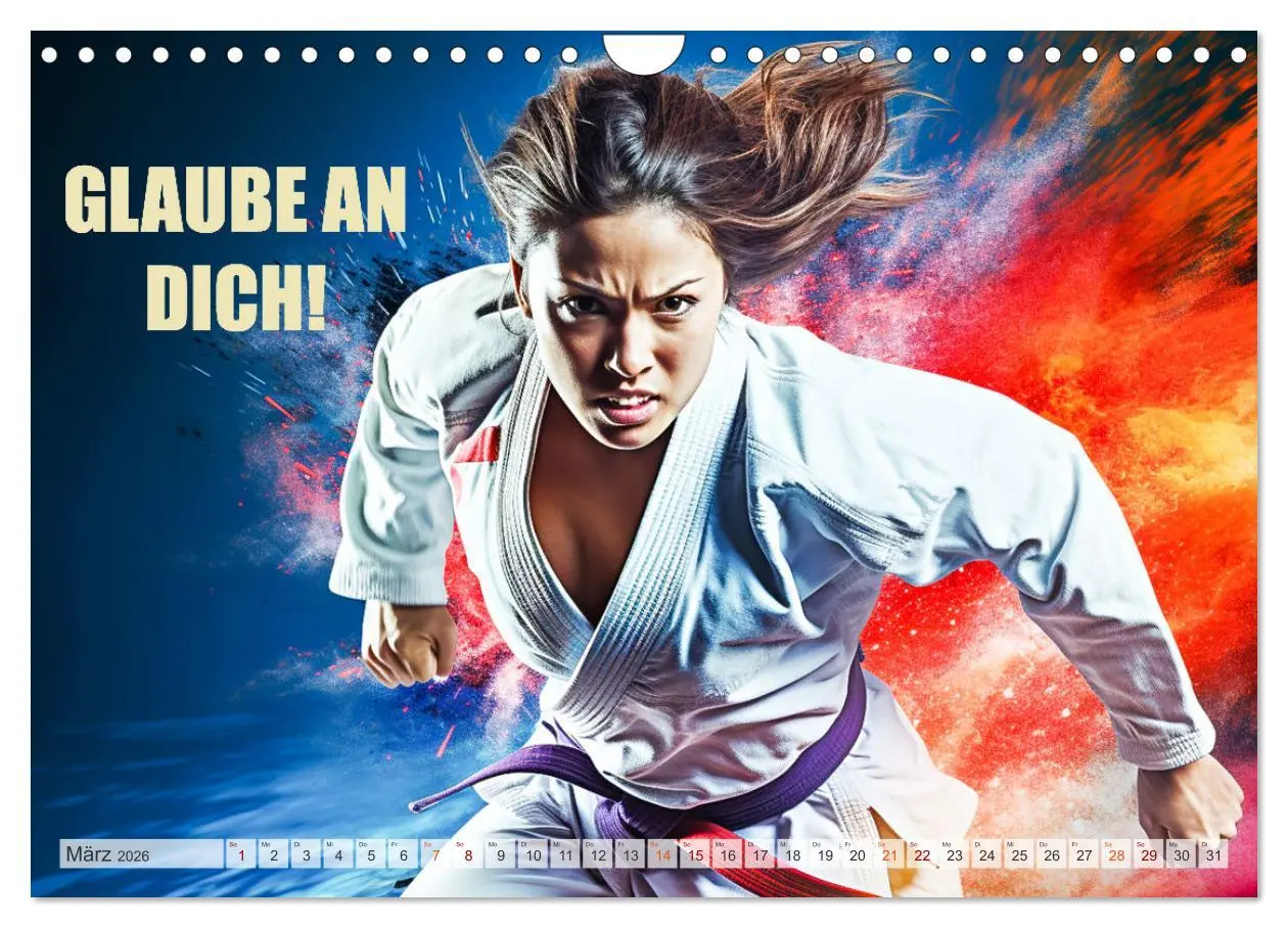Bild: 9783457361382 | Judo und Motivation (Wandkalender 2026 DIN A4 quer), CALVENDO...