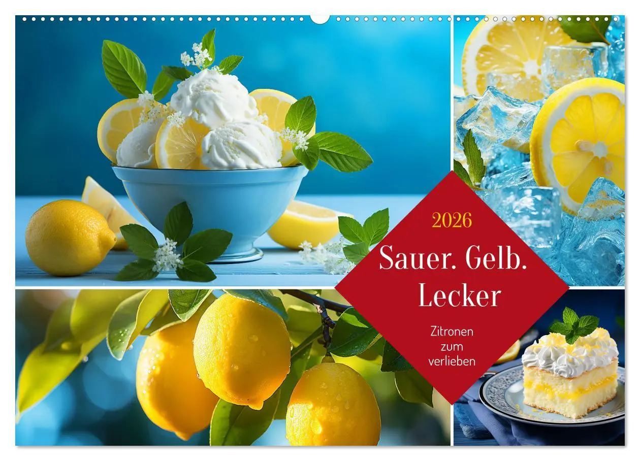 Cover: 9783457501382 | Sauer Gelb Lecker (Wandkalender 2026 DIN A2 quer), CALVENDO...