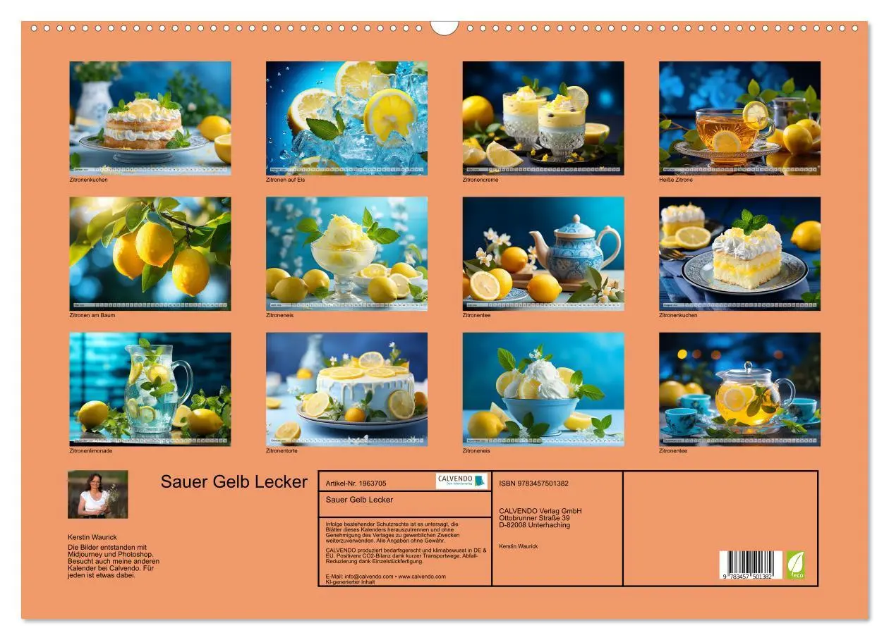 Bild: 9783457501382 | Sauer Gelb Lecker (Wandkalender 2026 DIN A2 quer), CALVENDO...