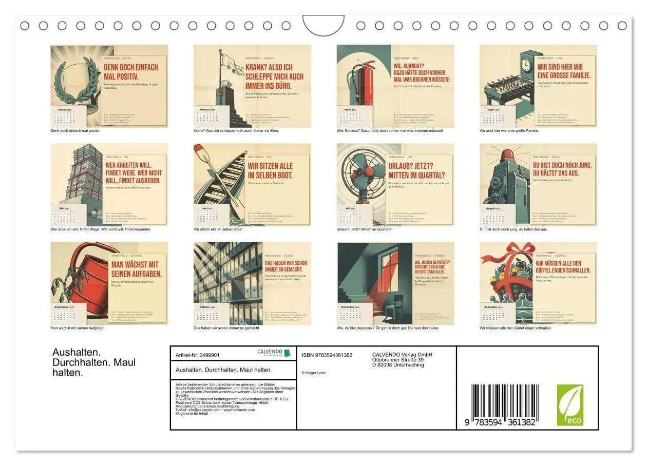 Bild: 9783594361382 | Aushalten. Durchhalten. Maul halten. (Wandkalender 2027 DIN A4...