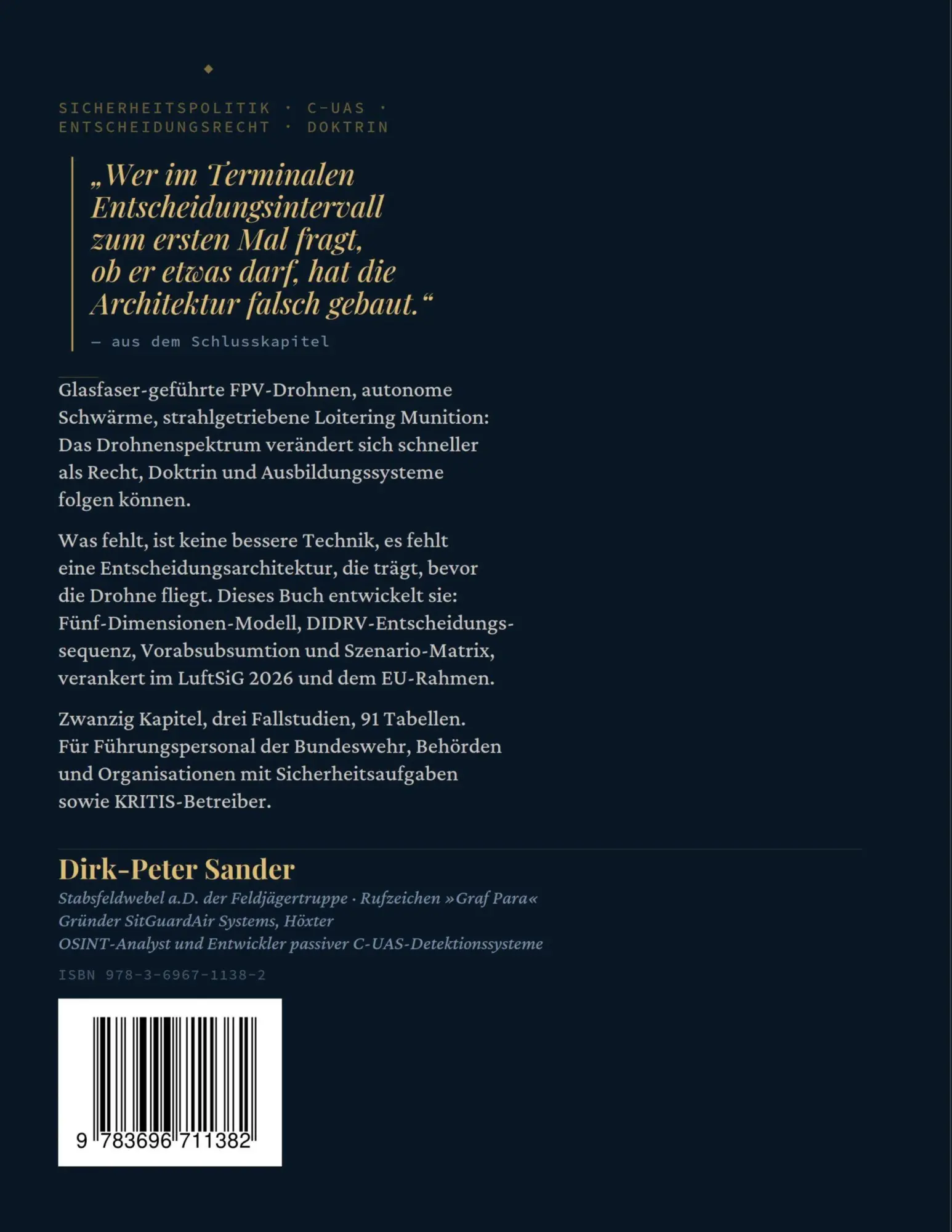Rückseite: 9783696711382 | Drohnenabwehr | Dirk-Peter Sander | Taschenbuch | Drohnenabwehr | 2026