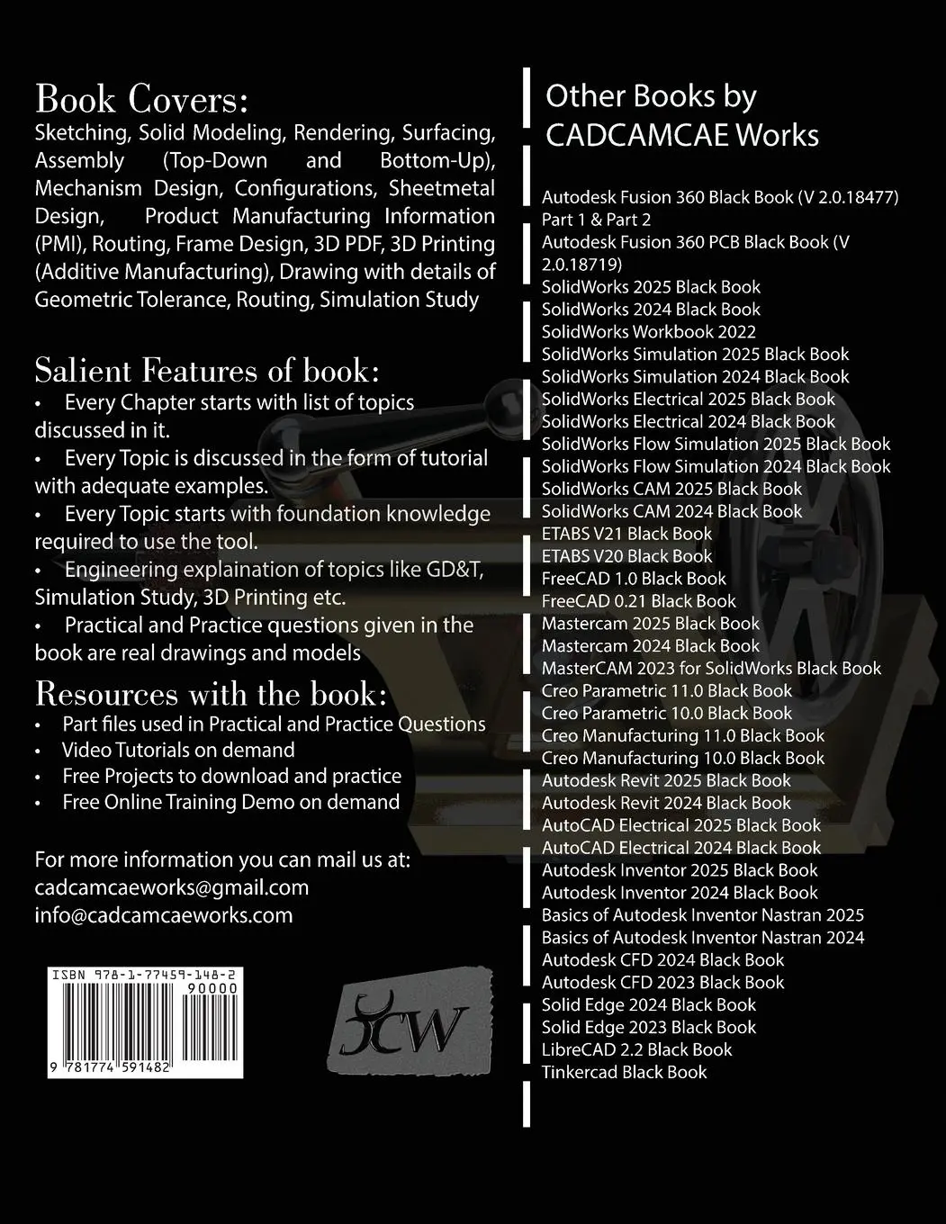 Rückseite: 9781774591482 | Solid Edge 2025 Black Book | Gaurav Verma (u. a.) | Taschenbuch | 2024