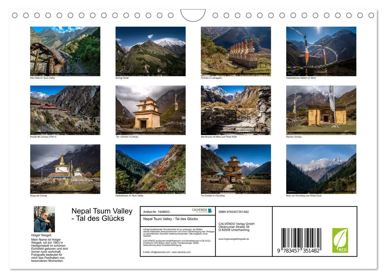 Bild: 9783457351482 | Nepal Tsum Valley - Tal des Glücks (Wandkalender 2026 DIN A4 quer),...
