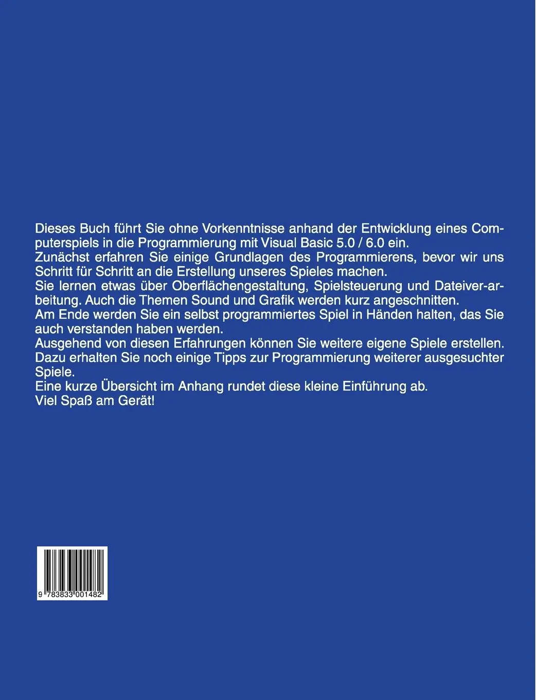 Rückseite: 9783833001482 | Programmieren lernen mit Computerspielen | In Visual Basic 5.0 / 6.0