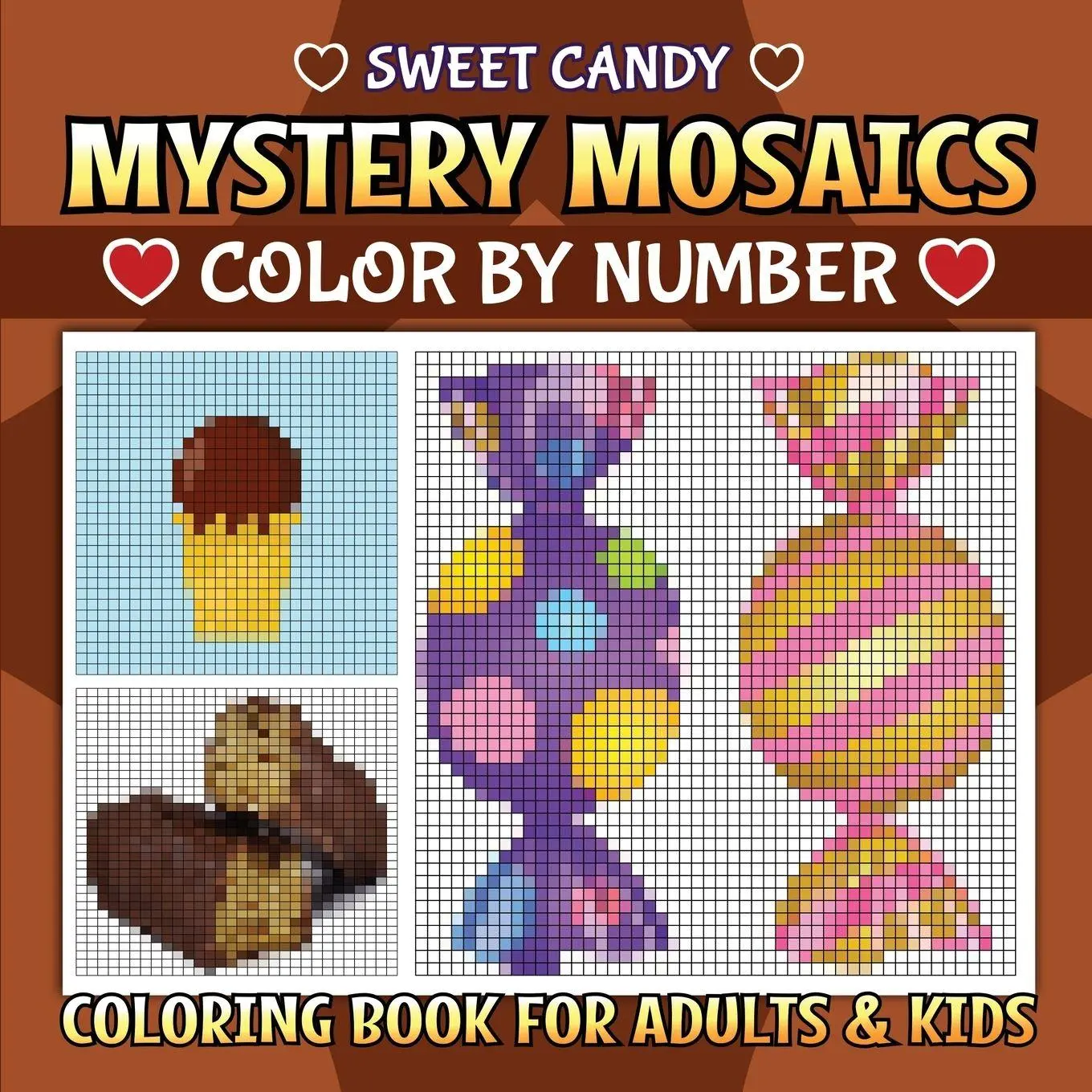 Cover: 9798992061482 | Sweet Candy Mystery Mosaics | Color By Number | Victoria Wintersberger