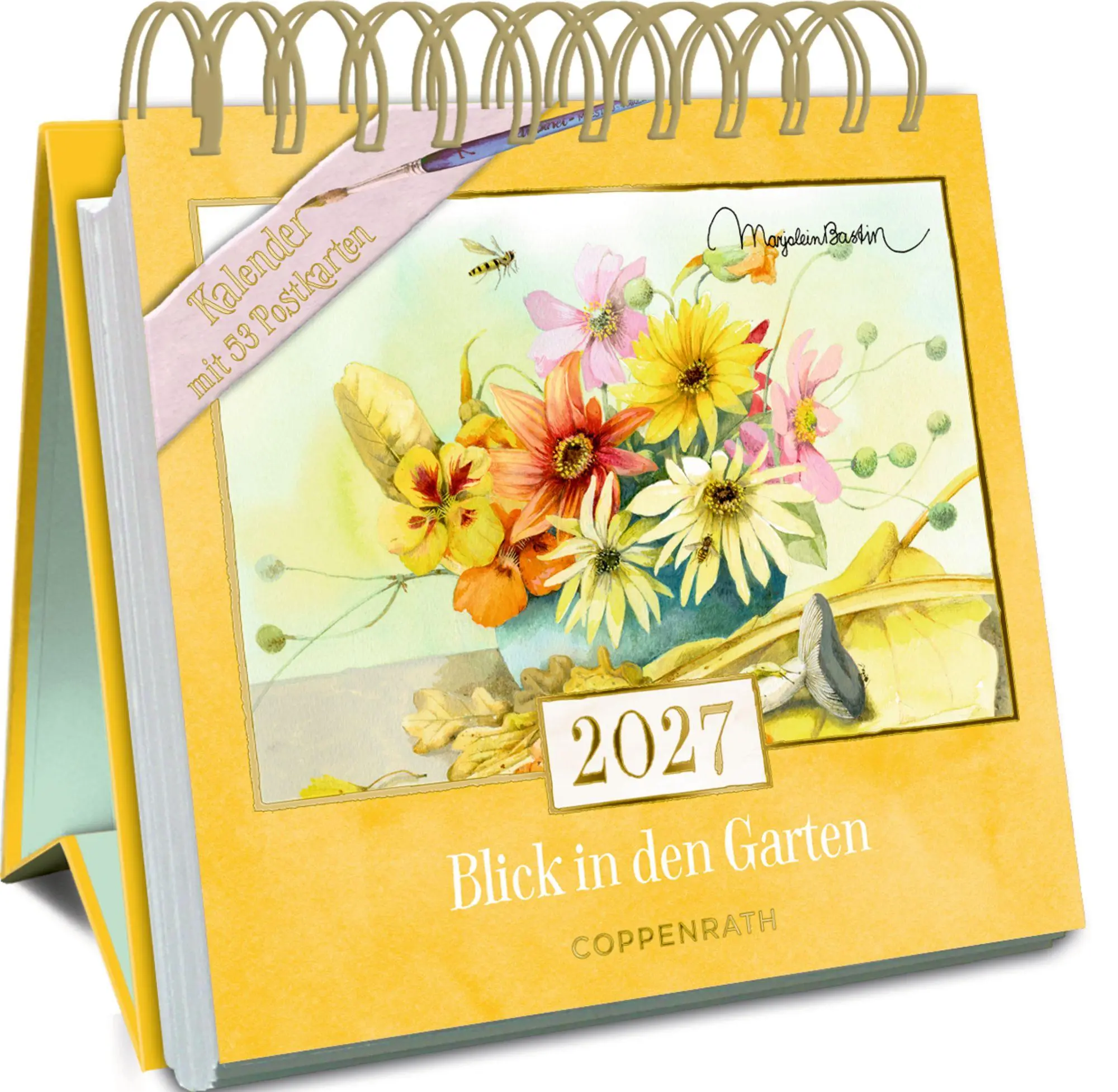Cover: 4050003971582 | Kalender mit 53 Postkarten 2027 - Blick in den Garten | Bastin | 53 S.