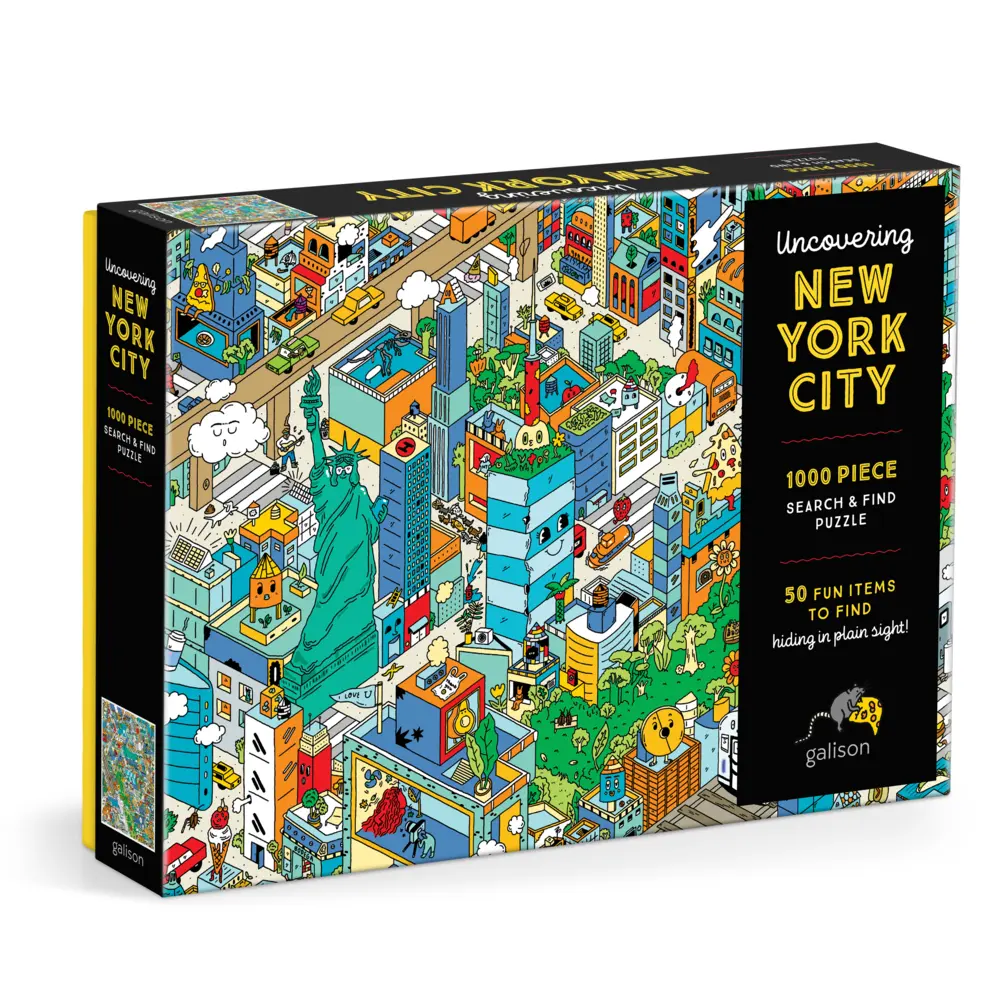 Cover: 9780735381582 | Uncovering New York City Search and Find 1000 Piece Puzzle | Galison