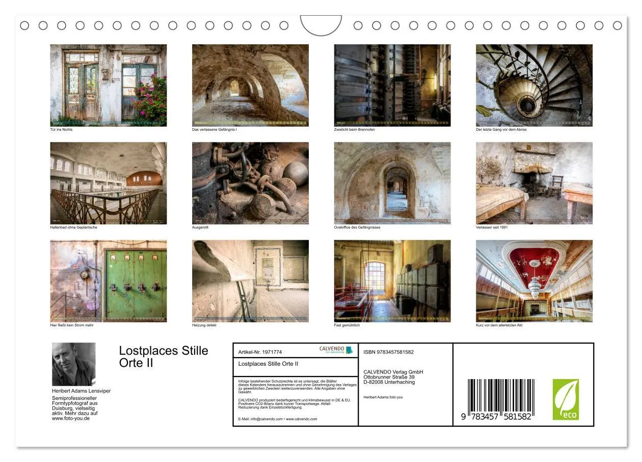 Bild: 9783457581582 | Lostplaces Stille Orte II (Wandkalender 2026 DIN A4 quer), CALVENDO...