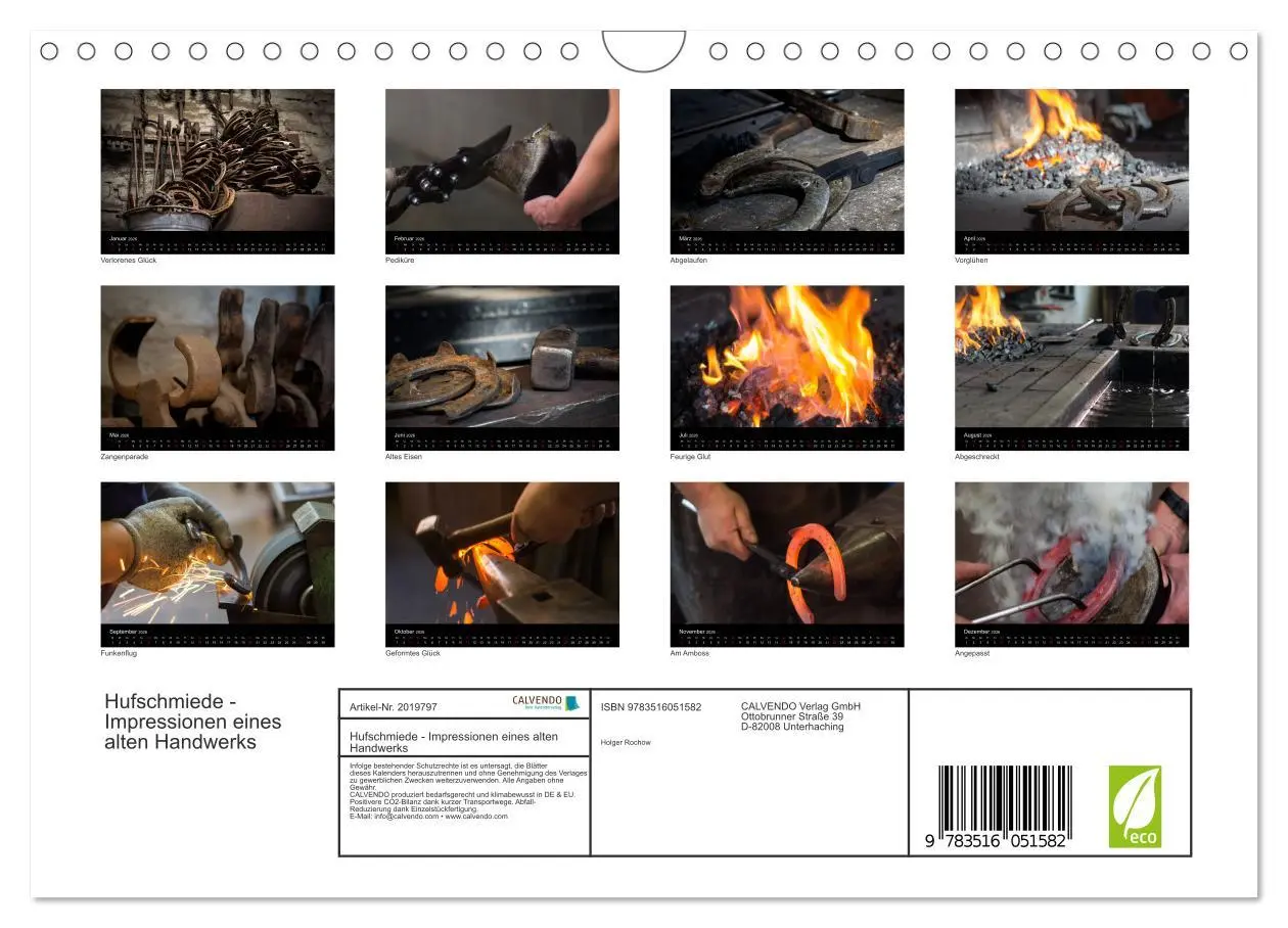 Bild: 9783516051582 | Hufschmiede - Impressionen eines alten Handwerks (Wandkalender 2026...
