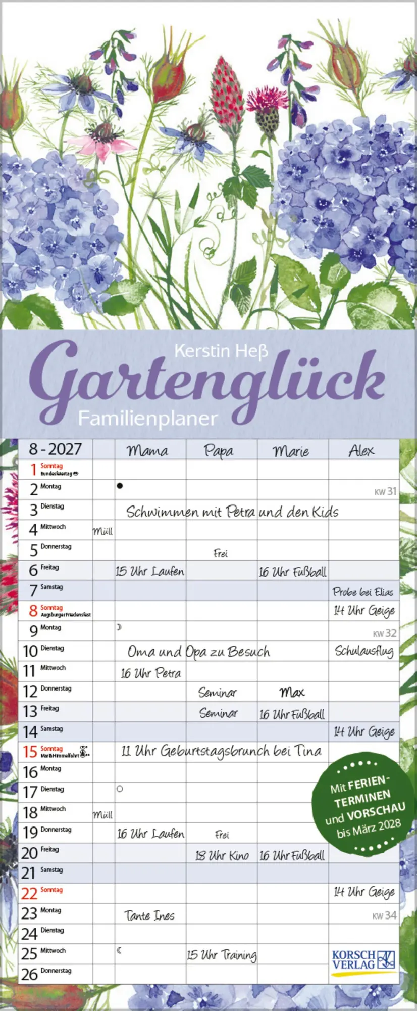 Cover: 9783819301582 | Gartenglück 2027 | Verlag Korsch | Kalender | 14 S. | Deutsch | 2027
