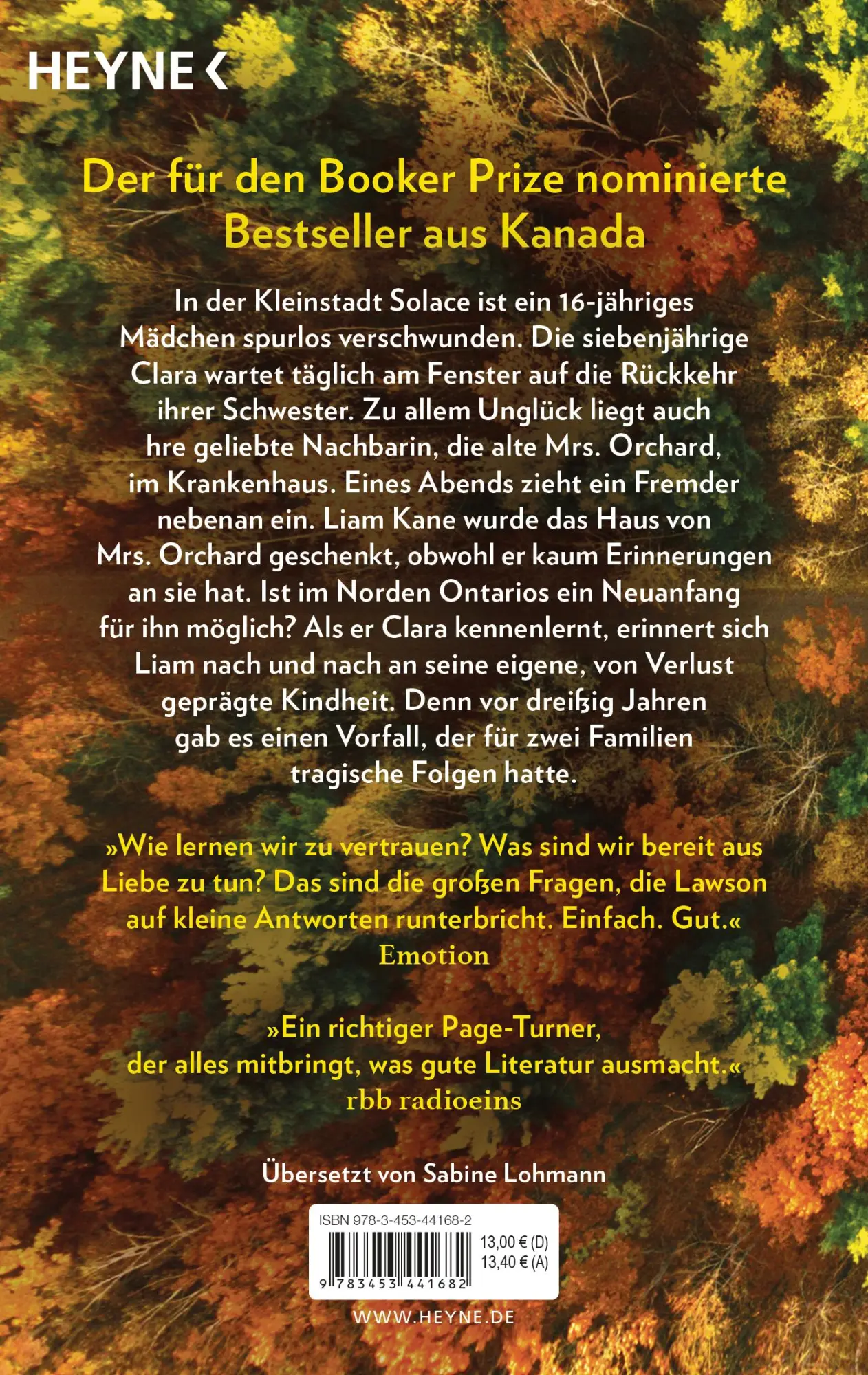 Bild: 9783453441682 | Im letzten Licht des Herbstes | Roman | Mary Lawson | Taschenbuch