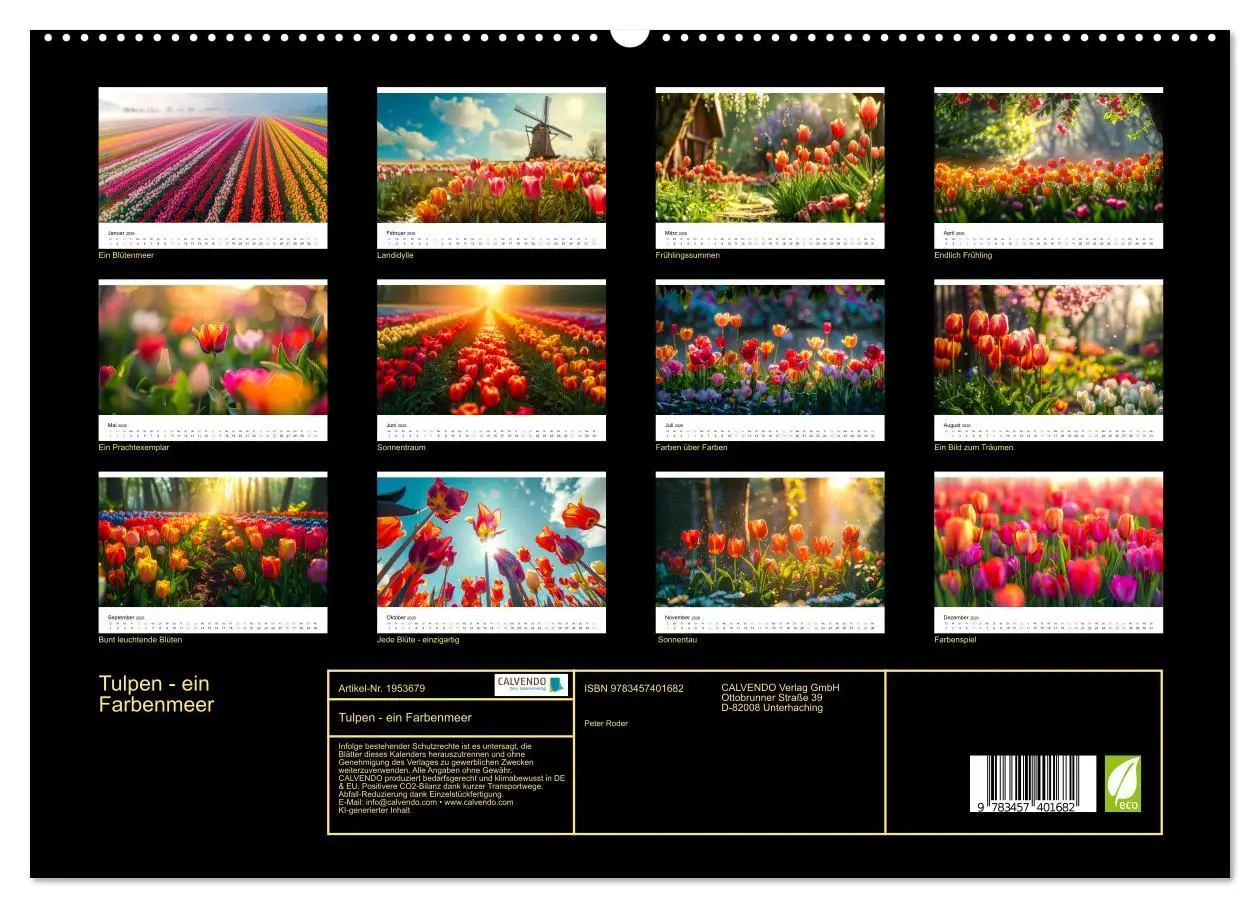 Bild: 9783457401682 | Tulpen - ein Farbenmeer (hochwertiger Premium Wandkalender 2026 DIN...
