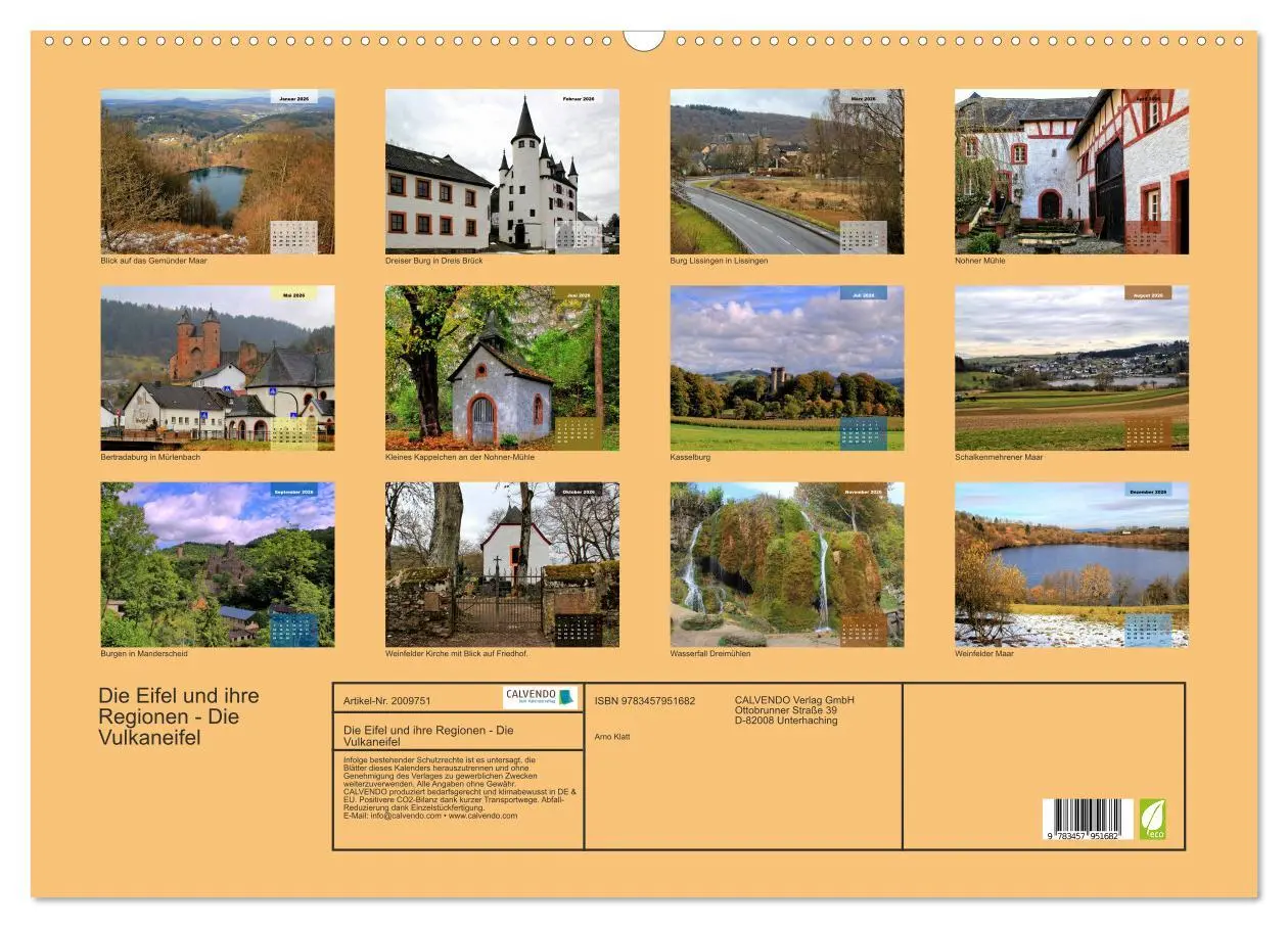 Bild: 9783457951682 | Die Eifel und ihre Regionen - Die Vulkaneifel (Wandkalender 2026...