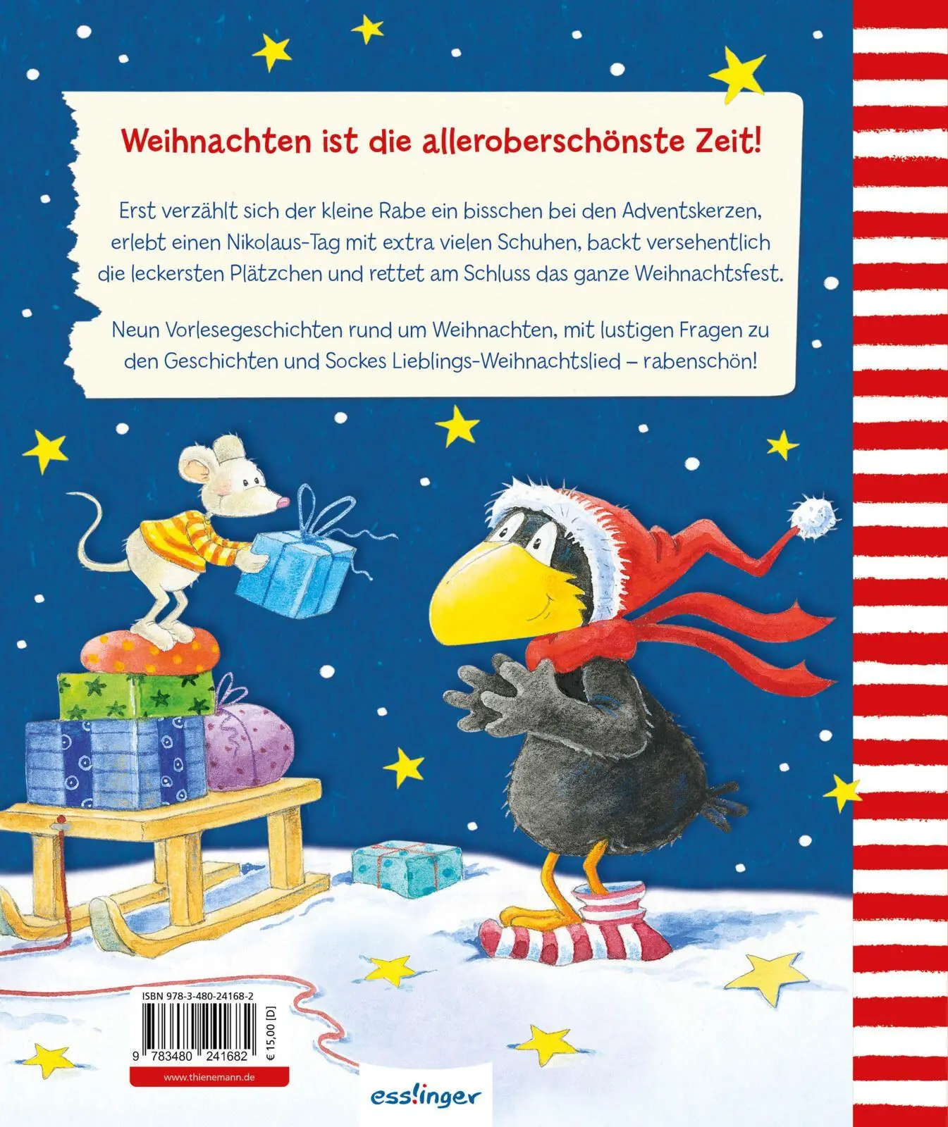 Rückseite: 9783480241682 | Der kleine Rabe Socke: Bald ist Weihnachten! | Nele Moost | Buch