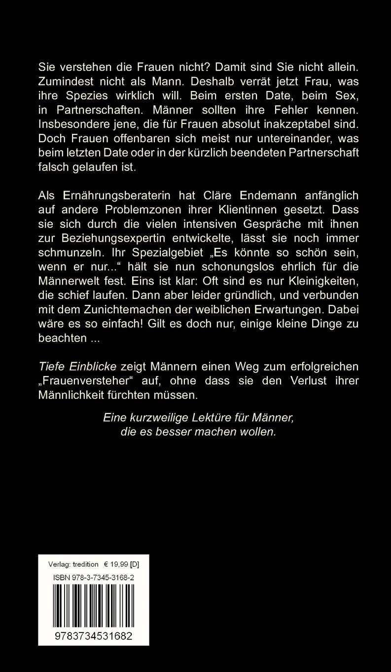 Rückseite: 9783734531682 | TIEFE EINBLICKE | Was Frauen wirklich wollen, aber nie aussprechen.