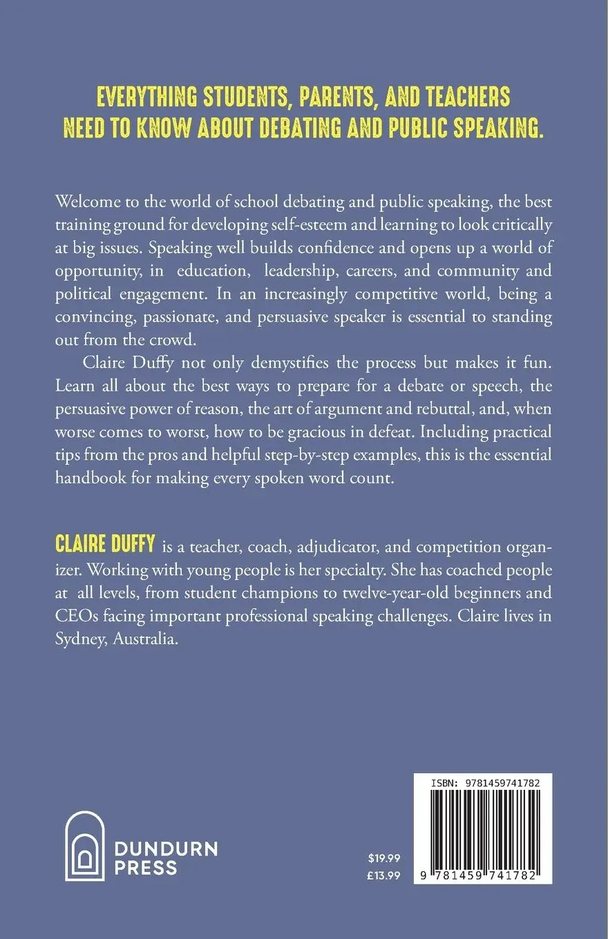 Rückseite: 9781459741782 | The Teen's Guide to Debating and Public Speaking | Claire Duffy | Buch