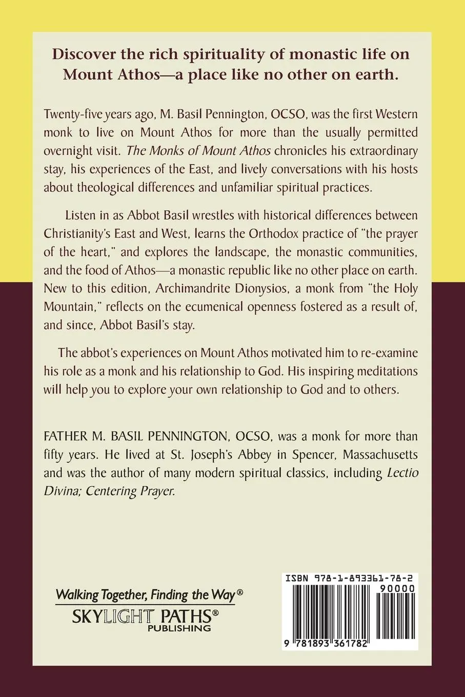 Rückseite: 9781893361782 | The Monks of Mount Athos | OSCO M. Basil Pennington | Taschenbuch